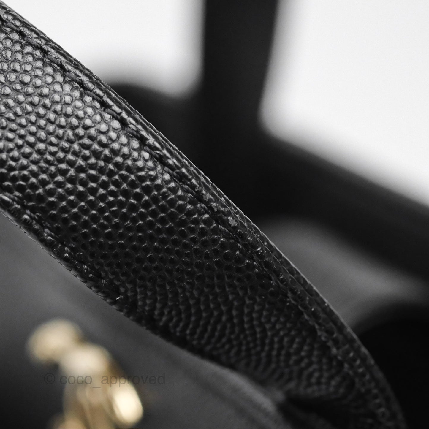 Chanel Small Business Affinity Shopping Bag Black Caviar Gold Hardware