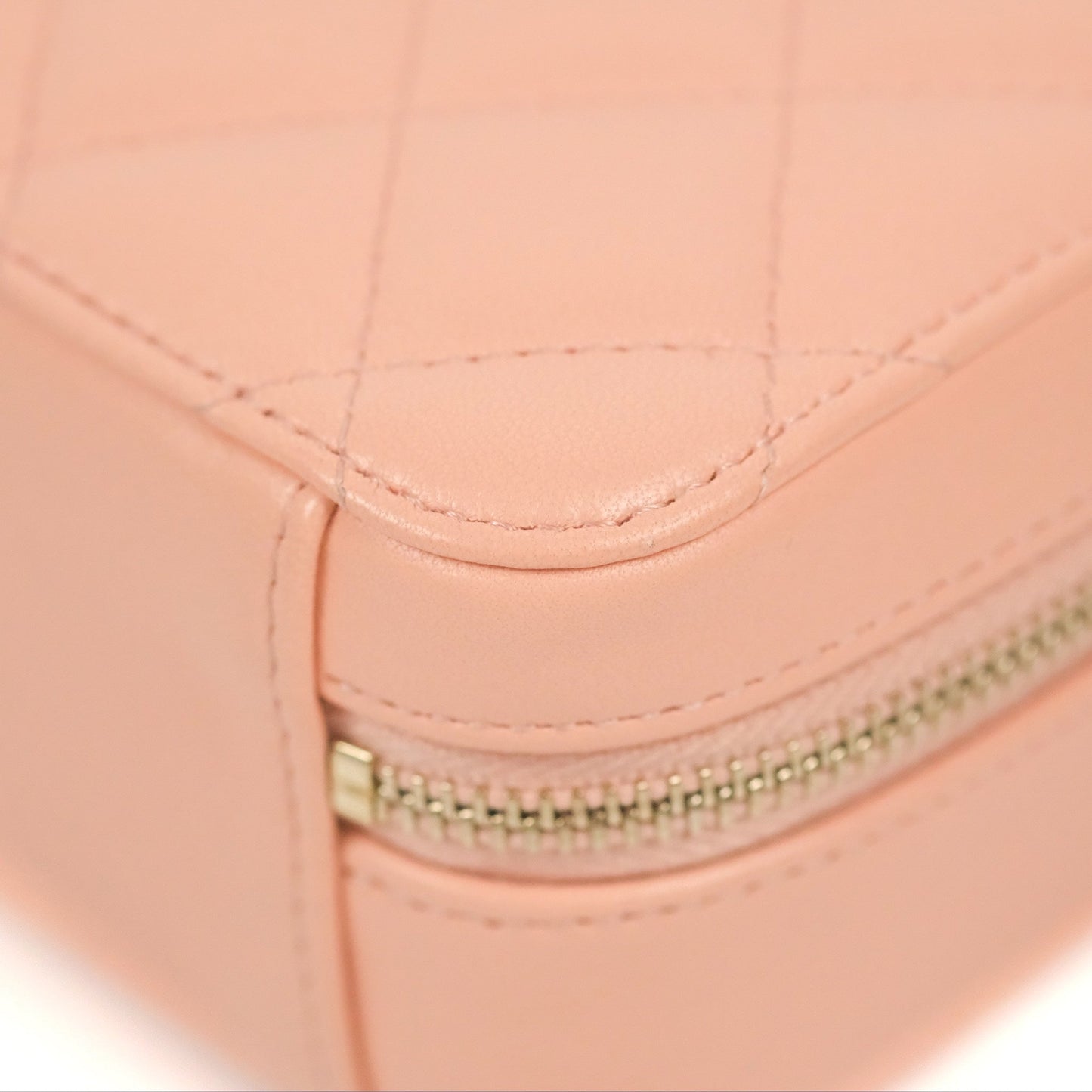 Chanel Mini Pearl Crush Quilted Camera Case Orange Blair Lambskin Aged Gold Hardware