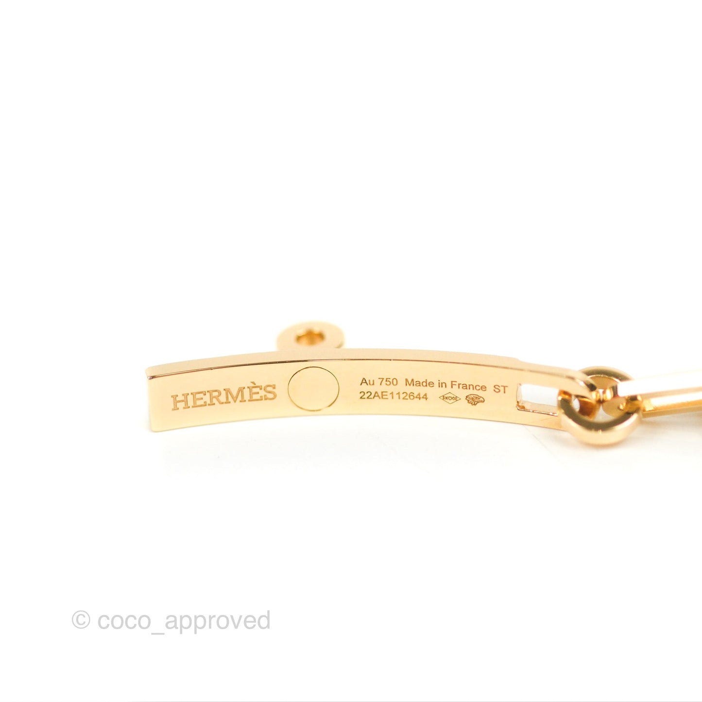 Hermès Kelly Chaine Bracelet 4 Diamond Gold Tone