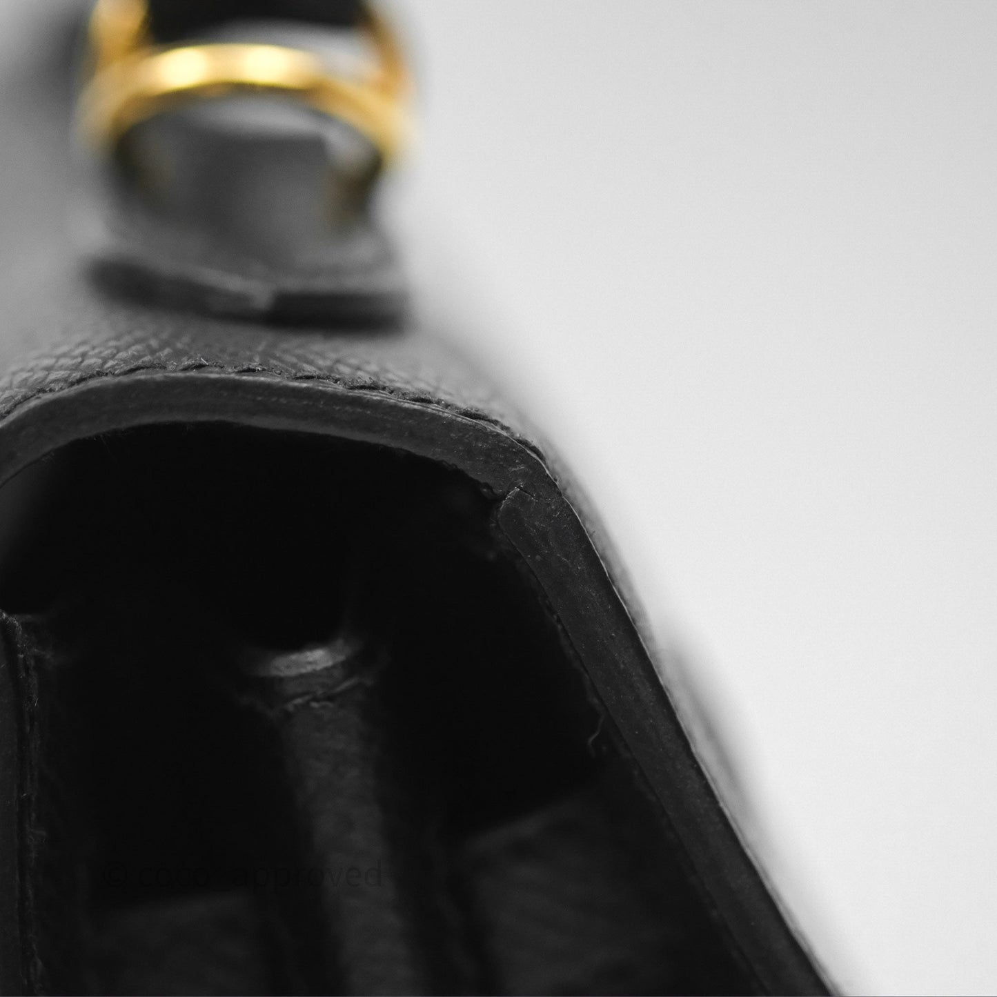 Hermès Sellier Kelly 25 Black Noir 89 Epsom Gold Hardware