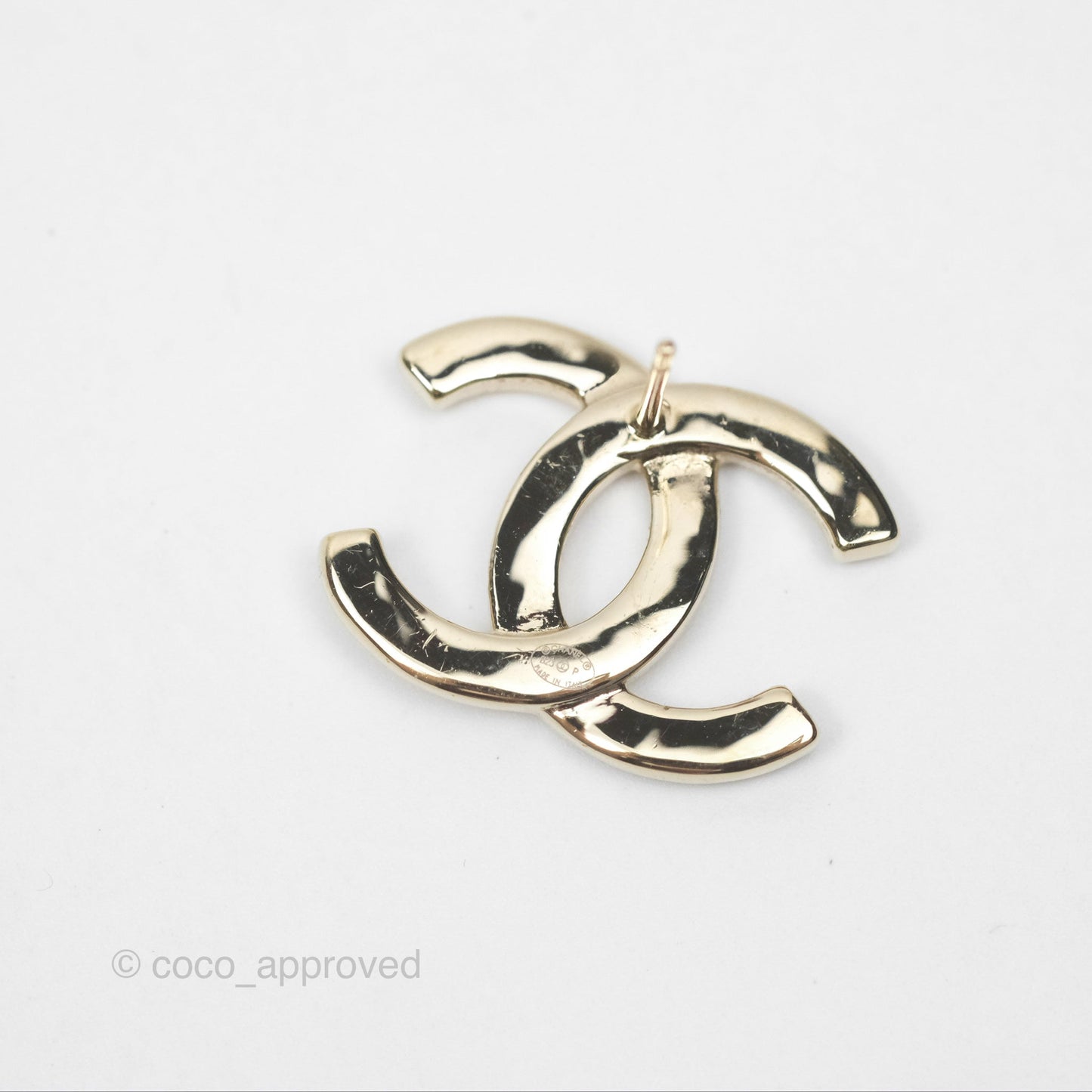Chanel CC Half Crystal Earrings Gold Tone 23P
