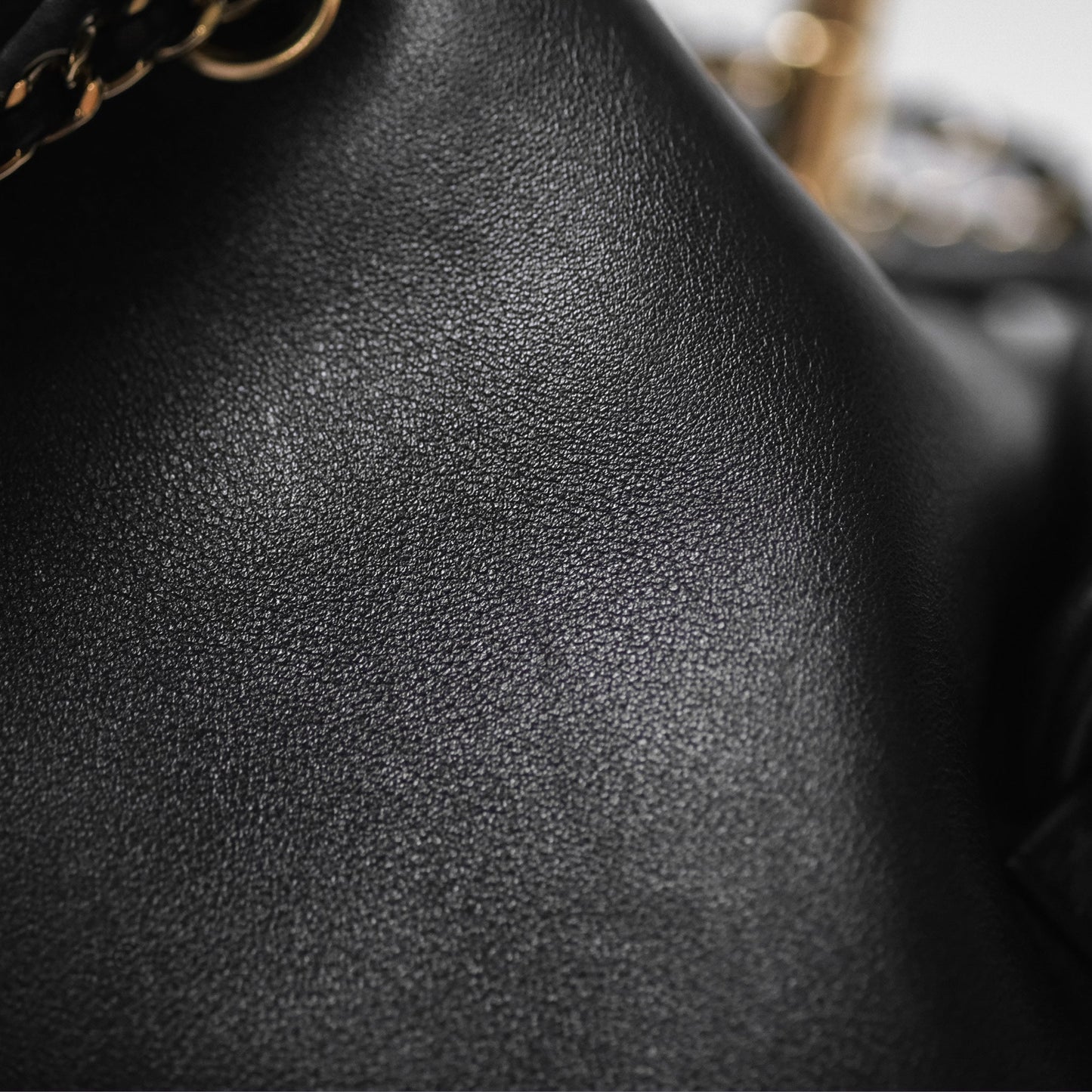 Chanel Quilted Large Duma Drawstring Backpack Black Lambskin Gold Hardware