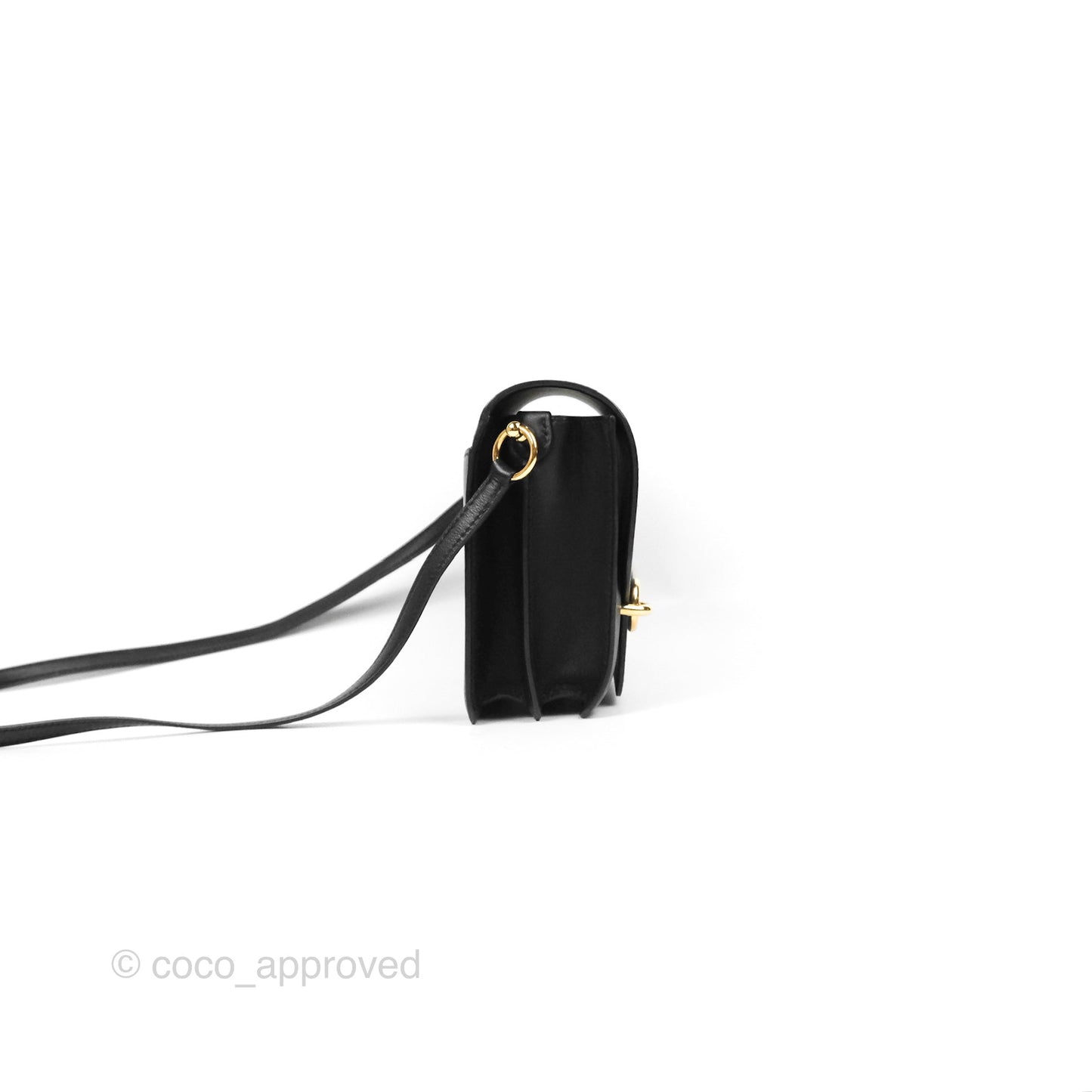 Hermès Roulis Mini 18 Black Swift Gold Hardware
