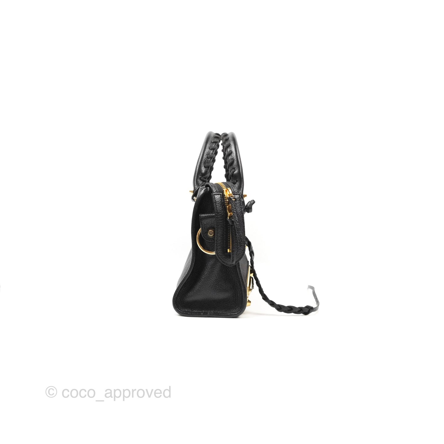 Balenciaga Classic Mini City Bag Black Grained Calfskin Gold Hardware