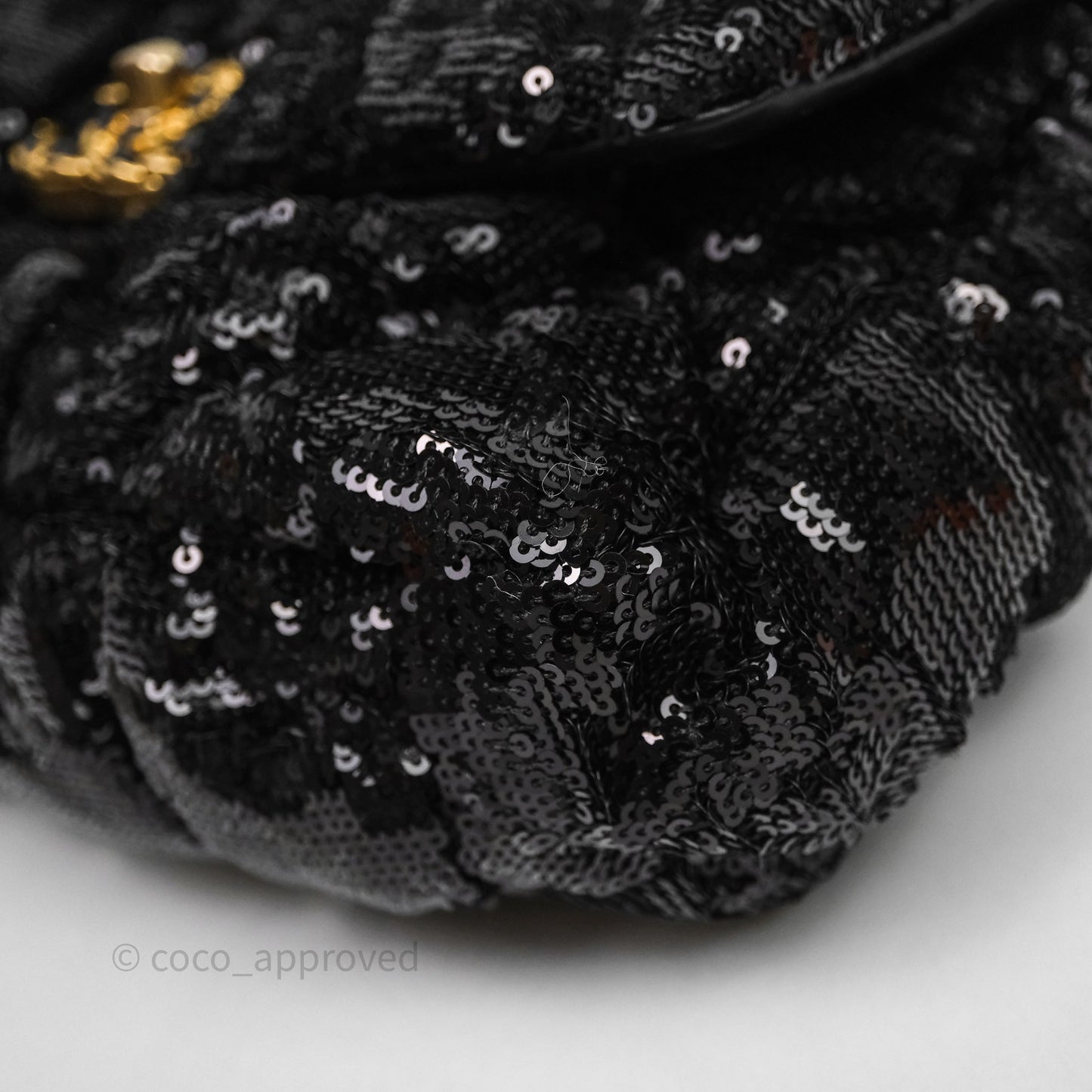 Chanel 19 Small Sequin Black Mixed Hardware