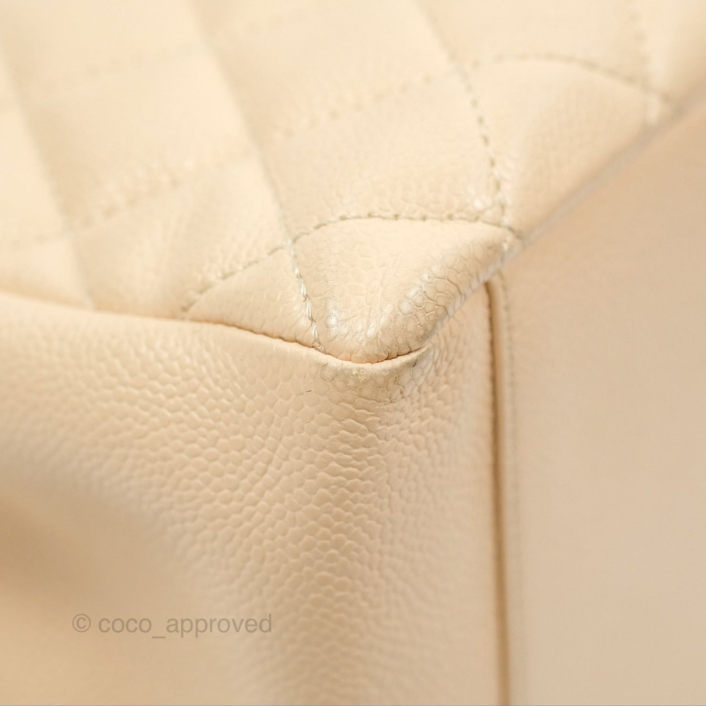 Chanel GST Beige Caviar Silver Hardware
