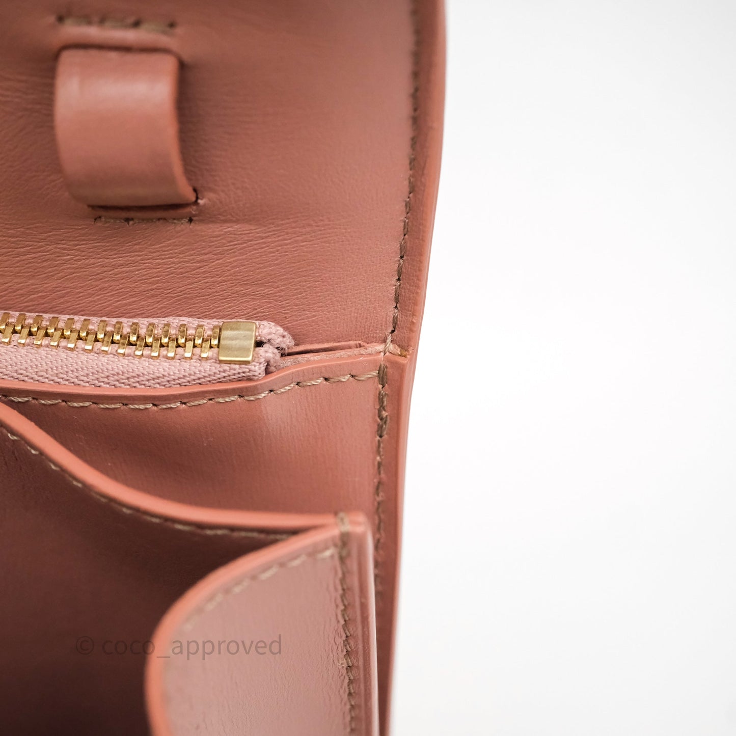 Celine Rose Box Medium Calfskin Bag Gold Hardware