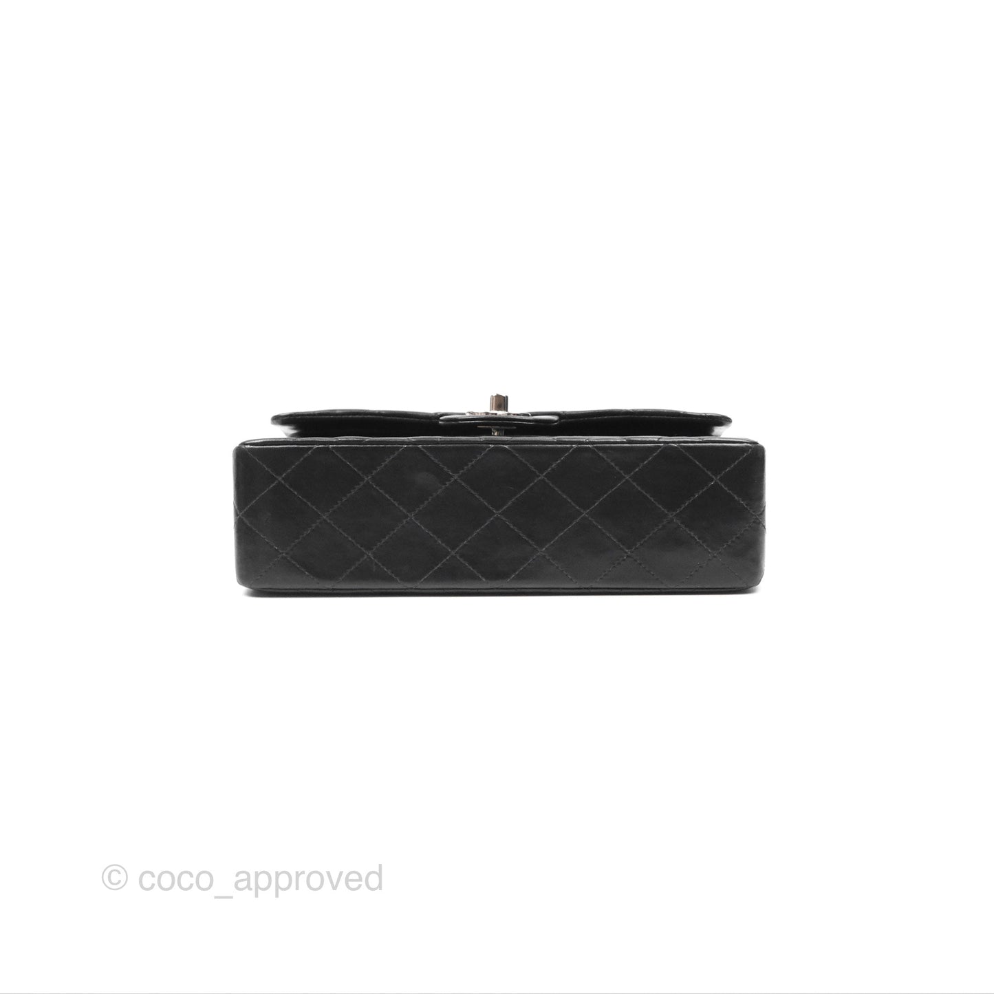 Chanel Vintage Small Classic Flap Black Lambskin Silver Hardware