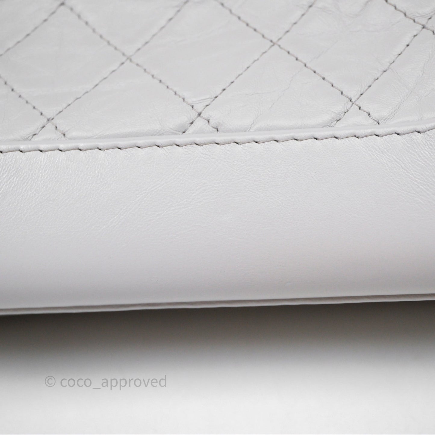 Chanel Small Gabrielle Hobo Quilted Grey Aged Calfskin
