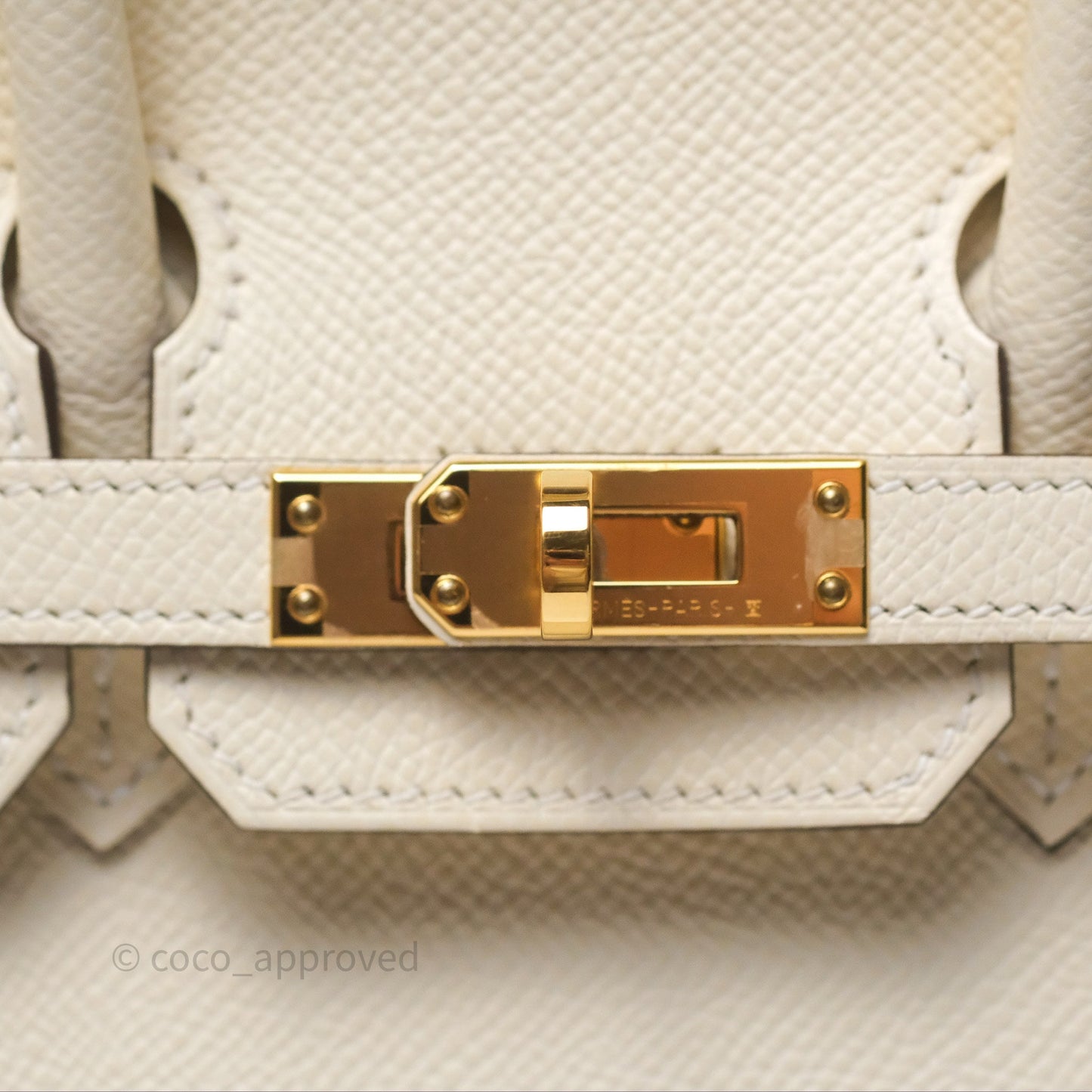 Hermès Birkin 25 Sellier Nata I2 Epsom Gold Hardware