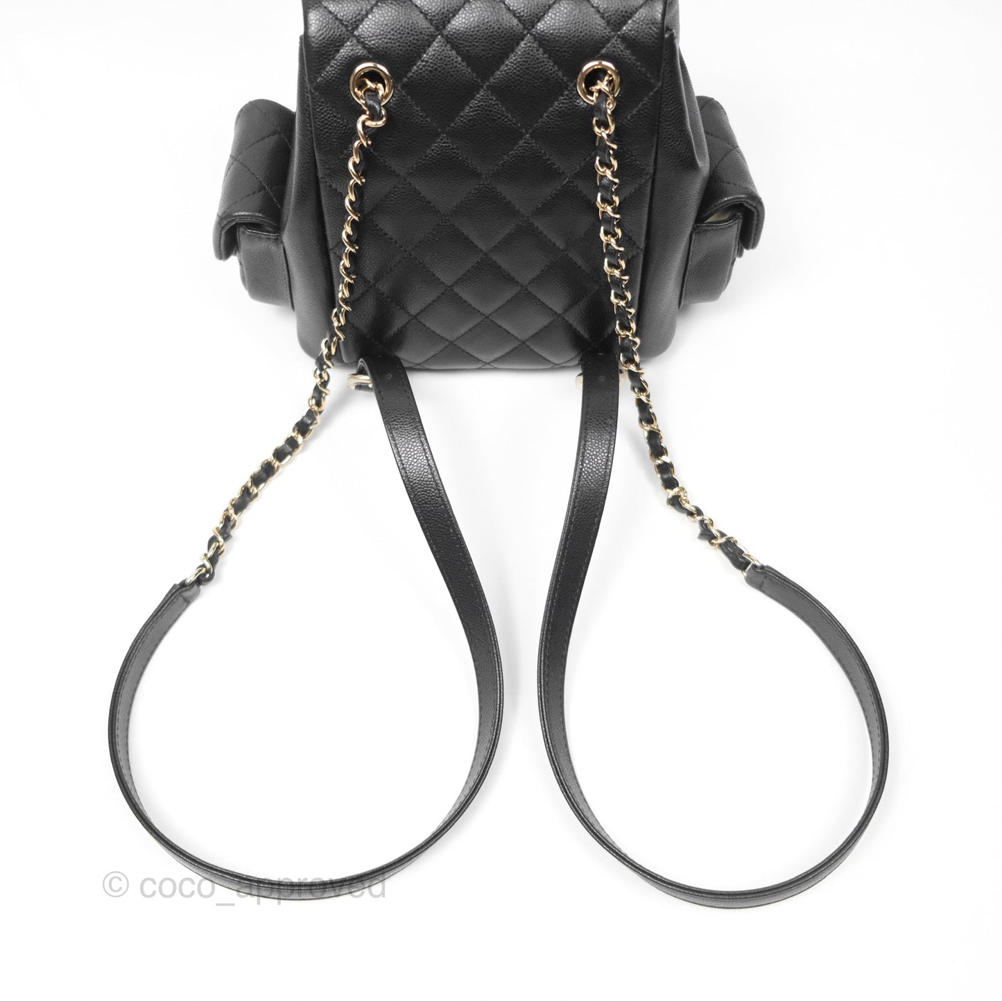 Chanel Small Duma Backpack Caviar Black Gold Hardware 23K