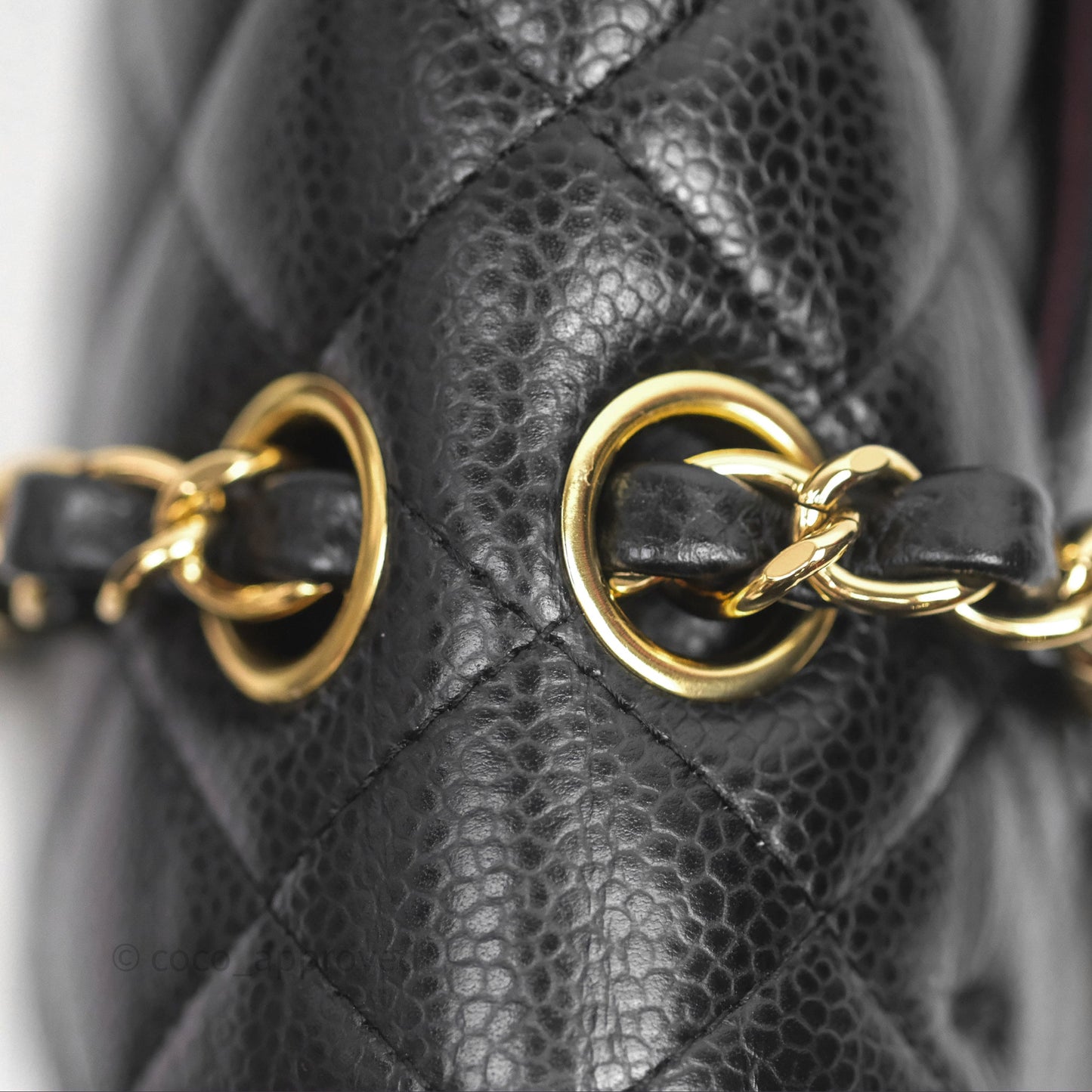Chanel Classic M/L Medium Flap Quilted Black Caviar Gold Hardware
