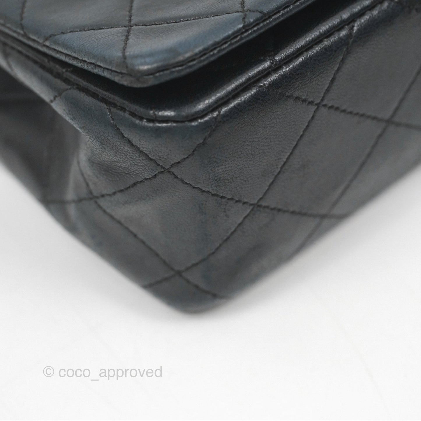 Chanel Vintage Mini Single Full Flap Bag Black Lambskin 24K Gold Hardware