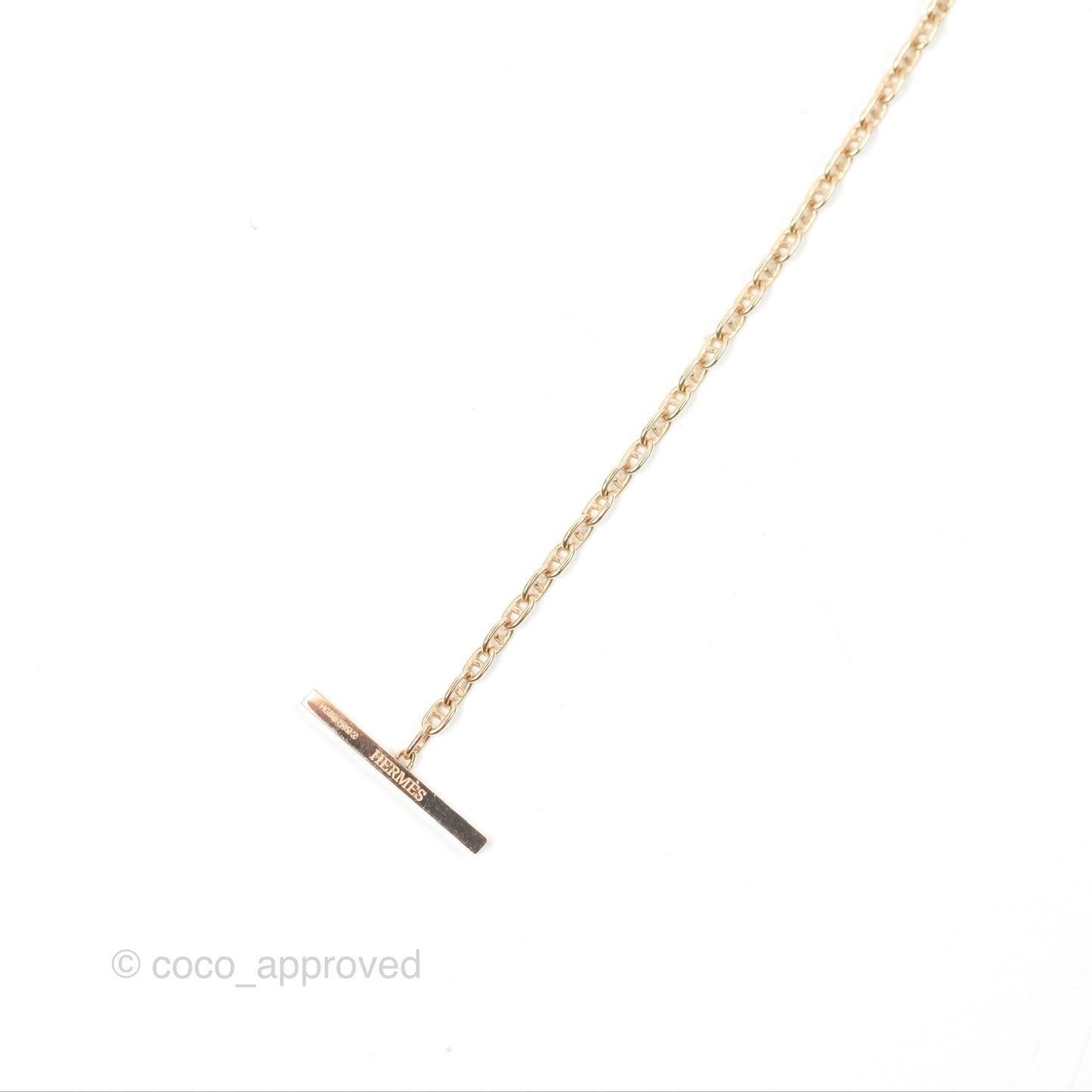 Hermès Chaine D'ancre Contour Pendant Rose Gold