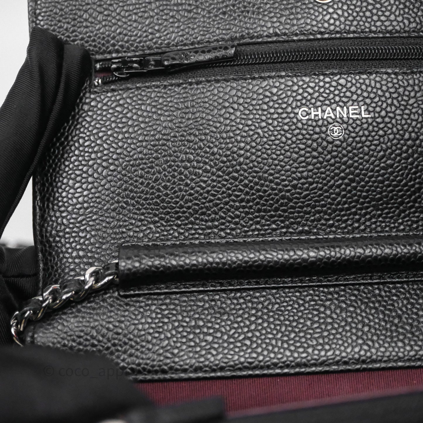 Chanel Quilted Classic WOC Black Caviar Silver Hardware