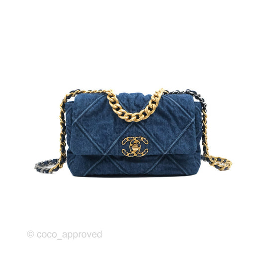 Chanel 19 Small Denim Mixed Hardware