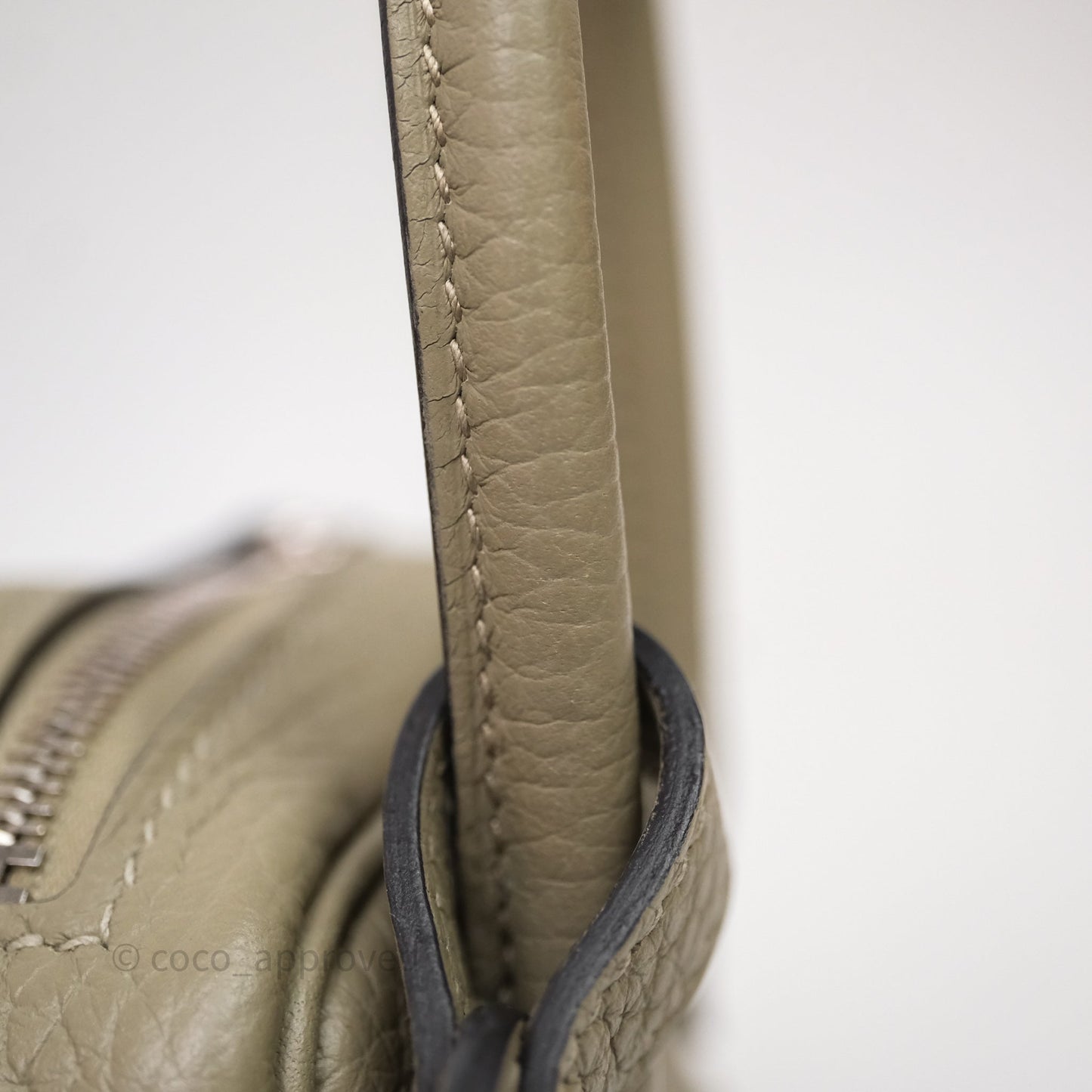Hermès Mini Lindy 20 Sauge Q1 Clemence Palladium Hardware