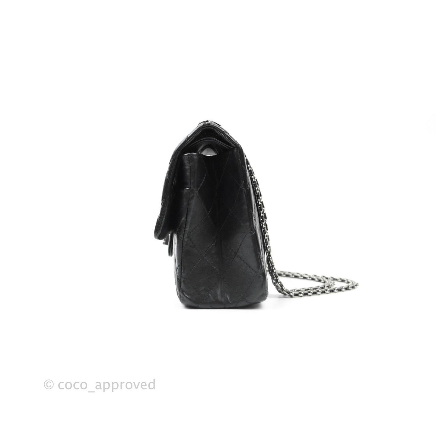 Chanel Reissue Quilted Aged Calfskin Black Ruthenium Hardware 226