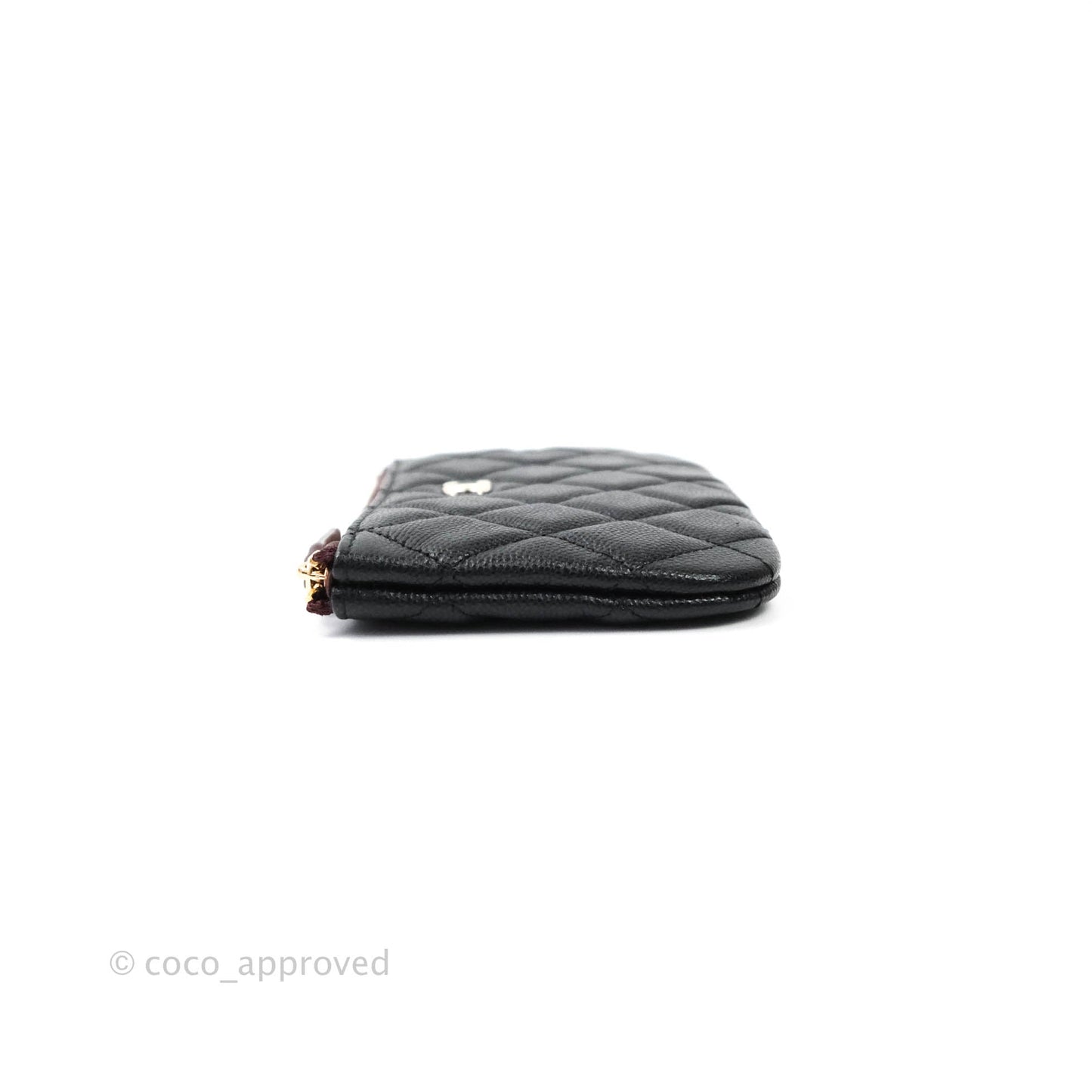 Chanel Quilted Mini O Case Black Caviar Gold Hardware