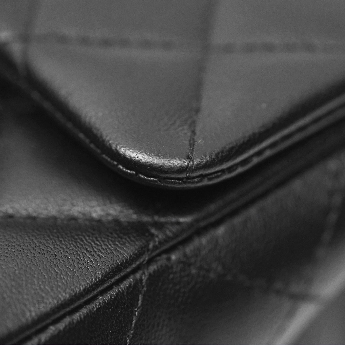 Chanel Mini Rectangular Quilted Black Lambskin Gold Hardware