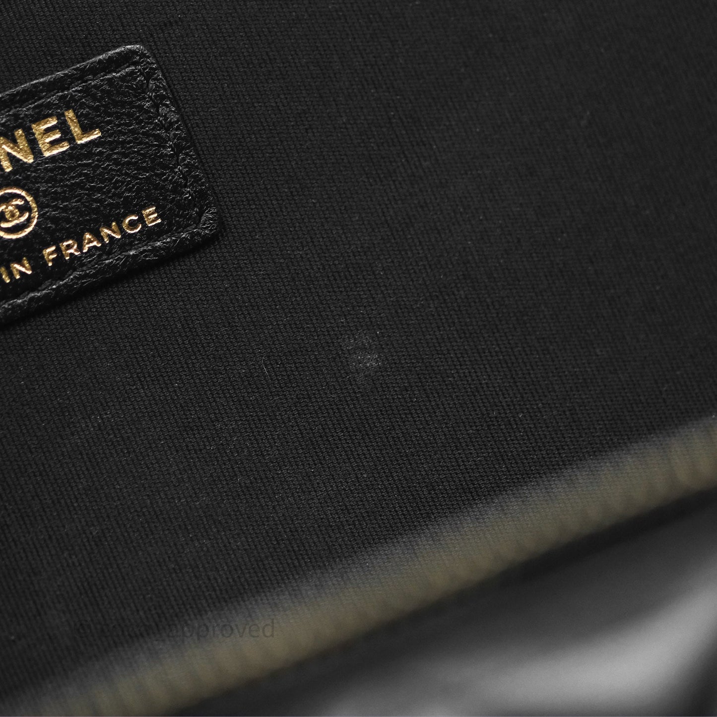 Chanel Vanity Rectangular Top Handle Black Lambskin Aged Gold Hardware