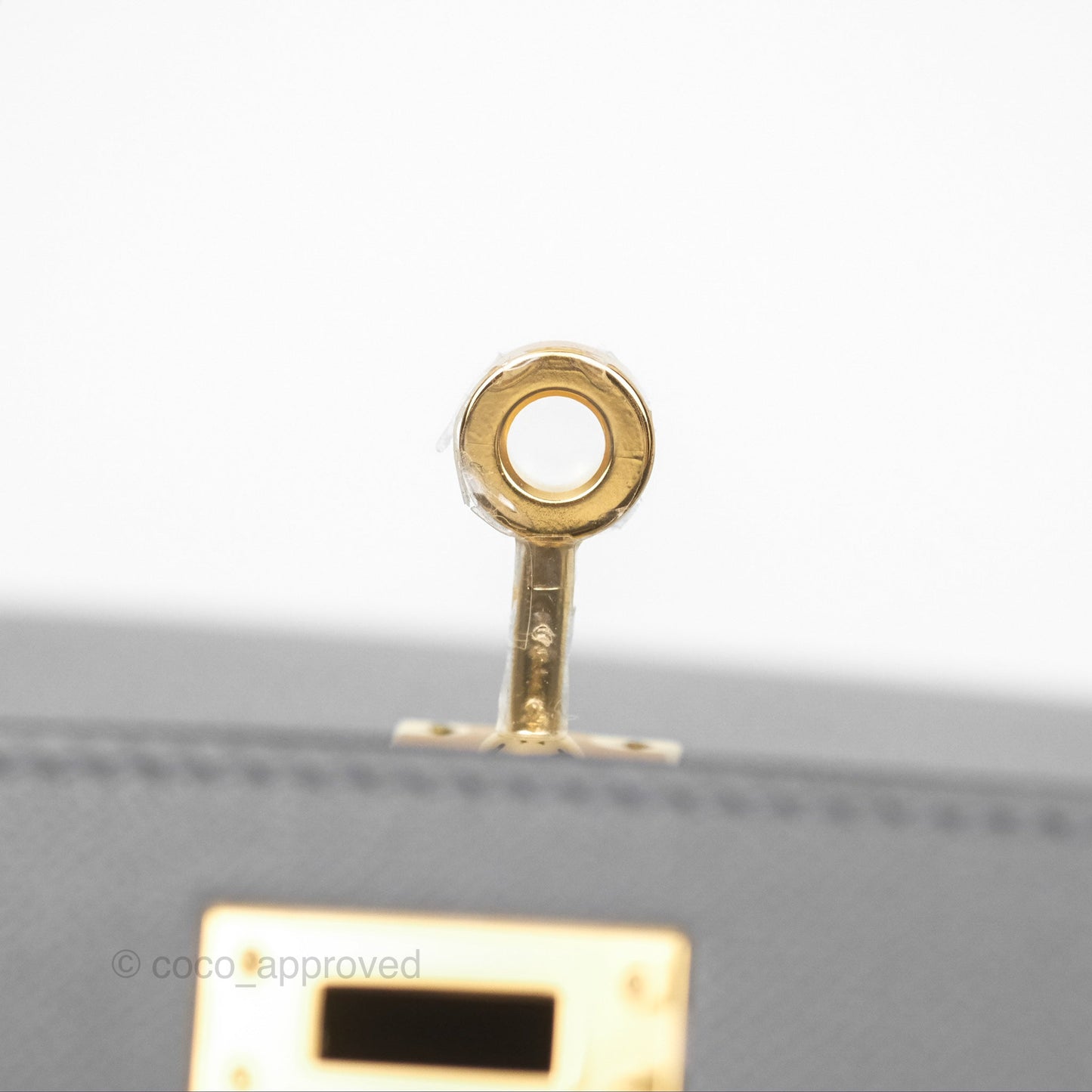 Hermès Mini Kelly II Gris Meyer 0L Madame Leather Gold Hardware