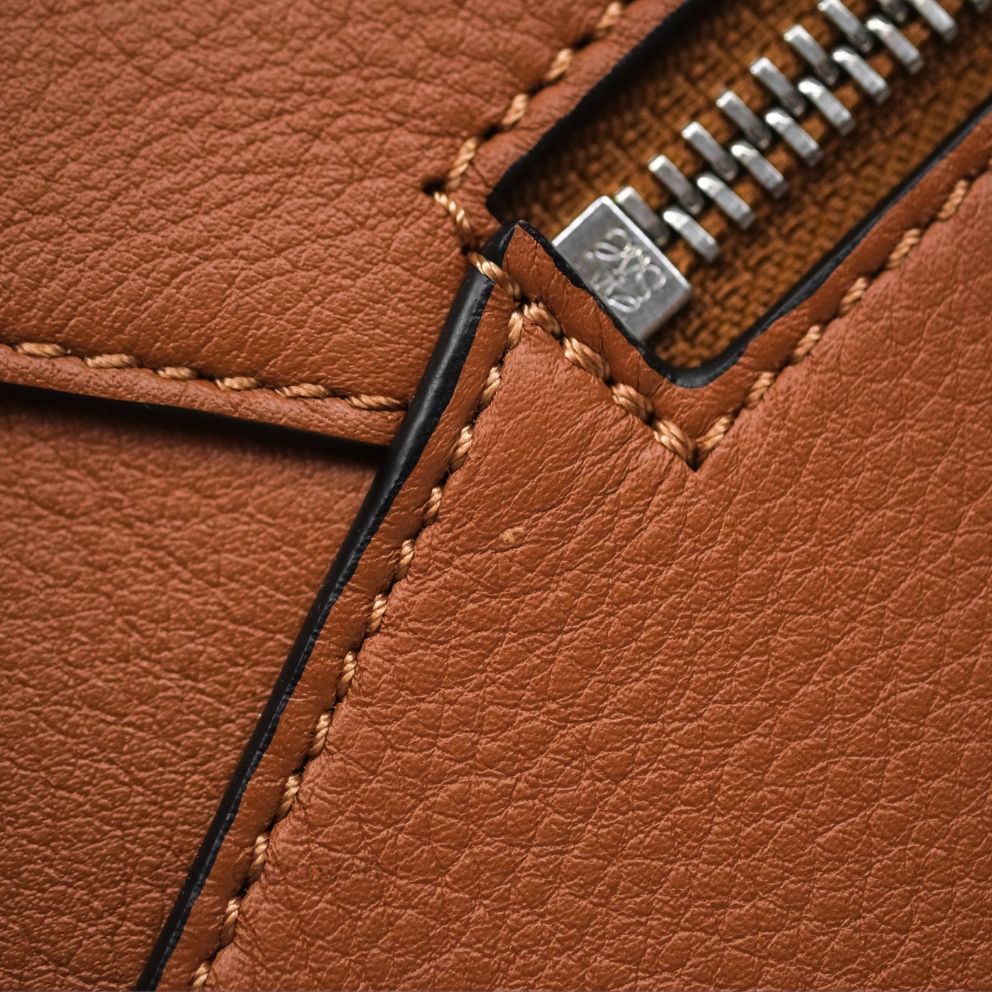 Loewe Small Puzzle Edge Bag in Tan Calfskin