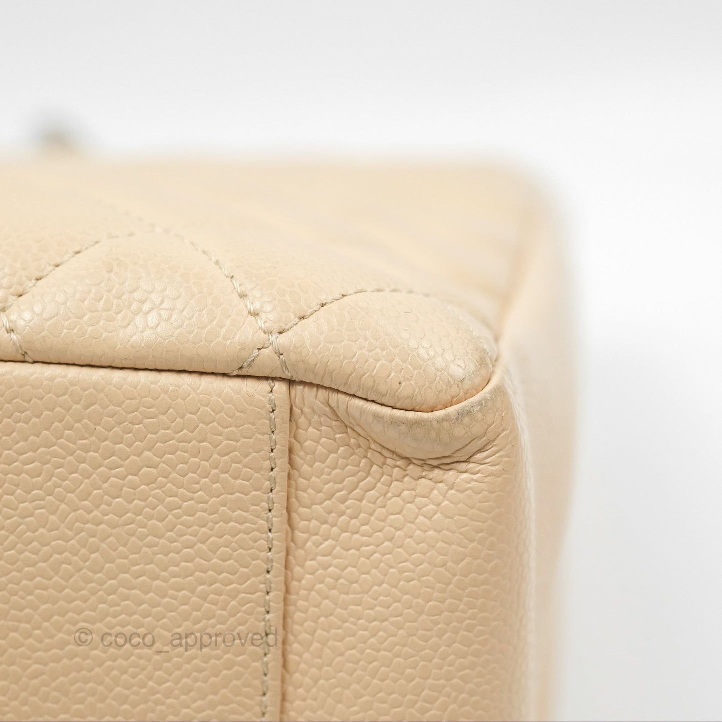 Chanel GST Beige Caviar Silver Hardware