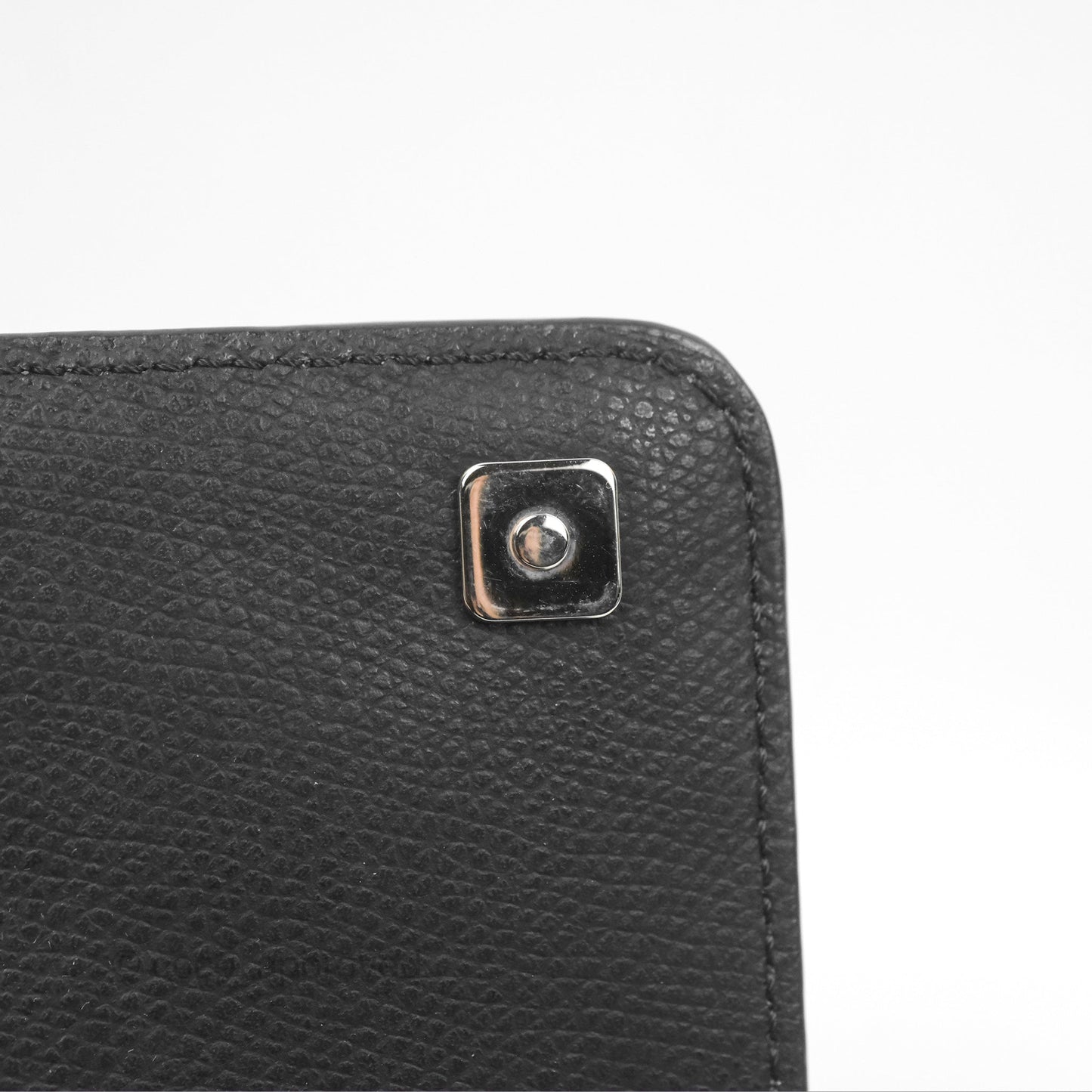 Fendi Kan I Wallet on Chain Black Silver Hardware