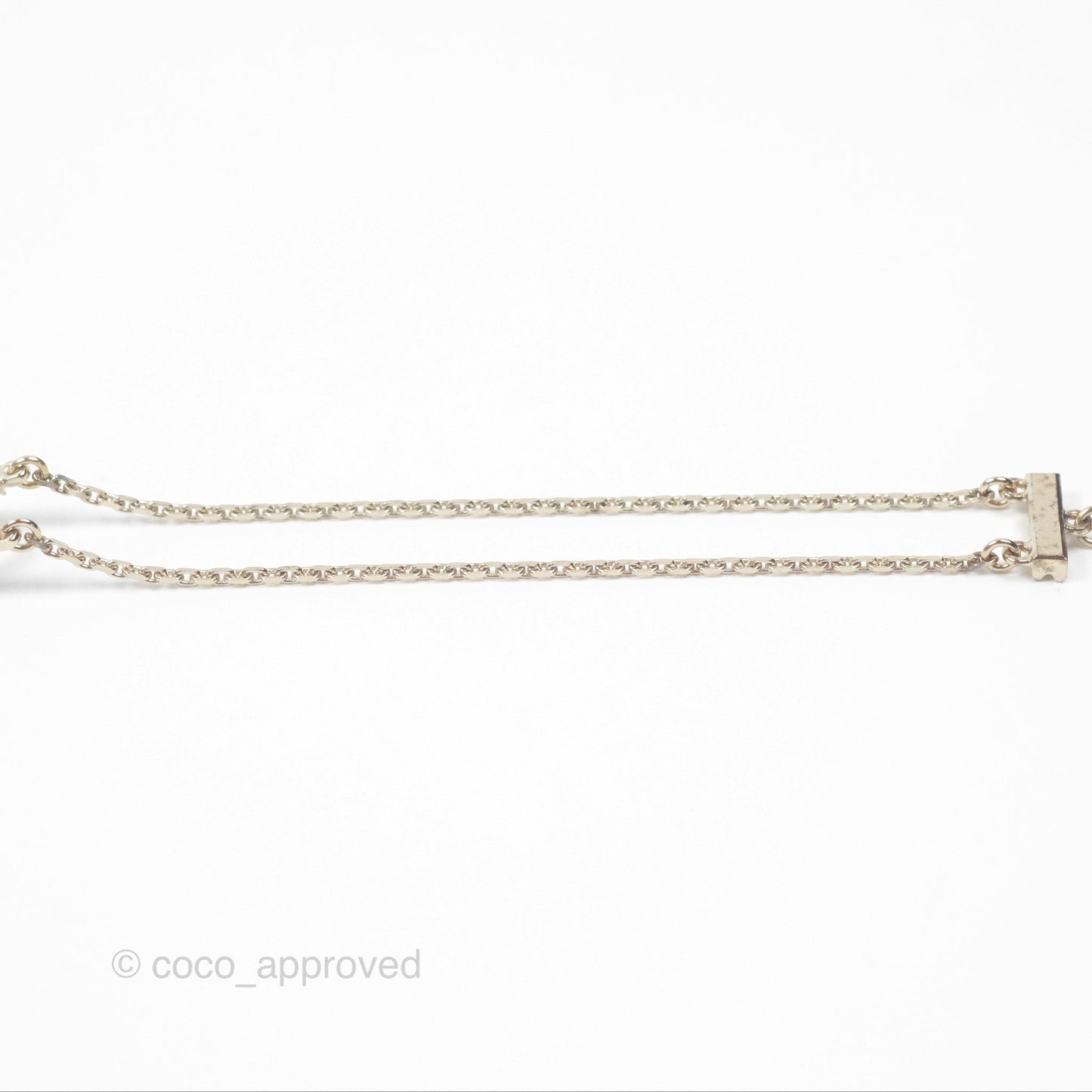 Chanel Crystal Chanel Logo Chain Choker Gold Tone 22S