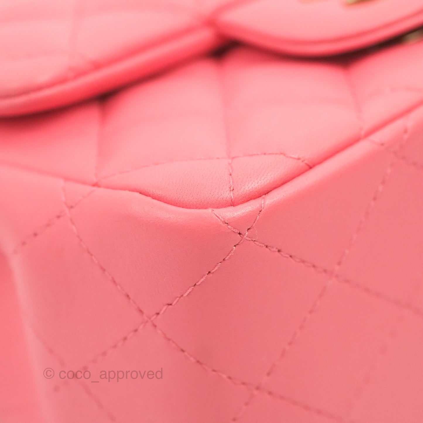 Chanel Mini Square Flap Pink Lambskin Gold Hardware