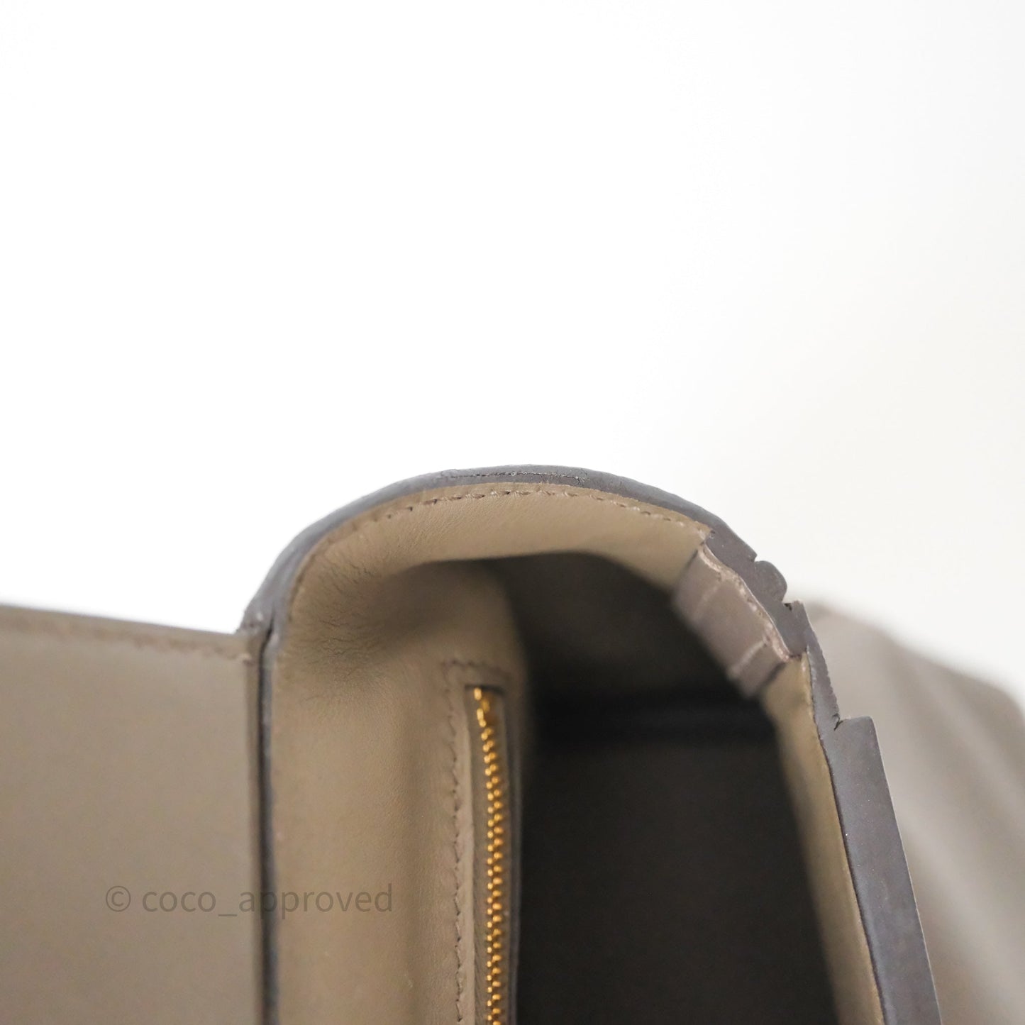 Hermès 24/24 21 Mini Gris Etain 8F Evercolor/ Swift Gold Hardware