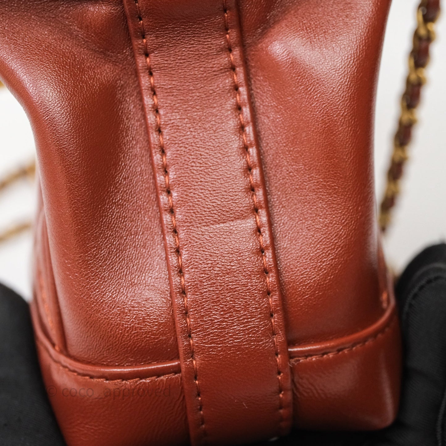 Chanel Mini Cocodoc Doctor Bag Quilted Brown Shiny Lambskin Aged Gold Hardware 24A