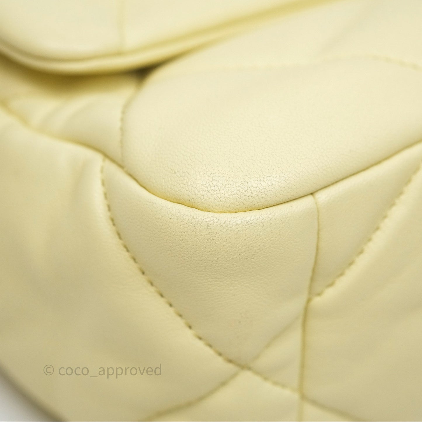 Chanel 19 Small Light Yellow Mixed Hardware