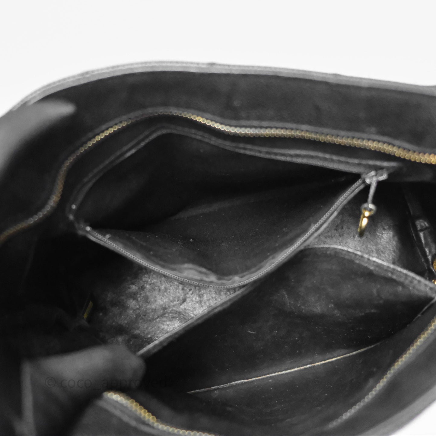 Chanel Vintage Medallion CC Black Caviar Tote Bag Gold Hardware