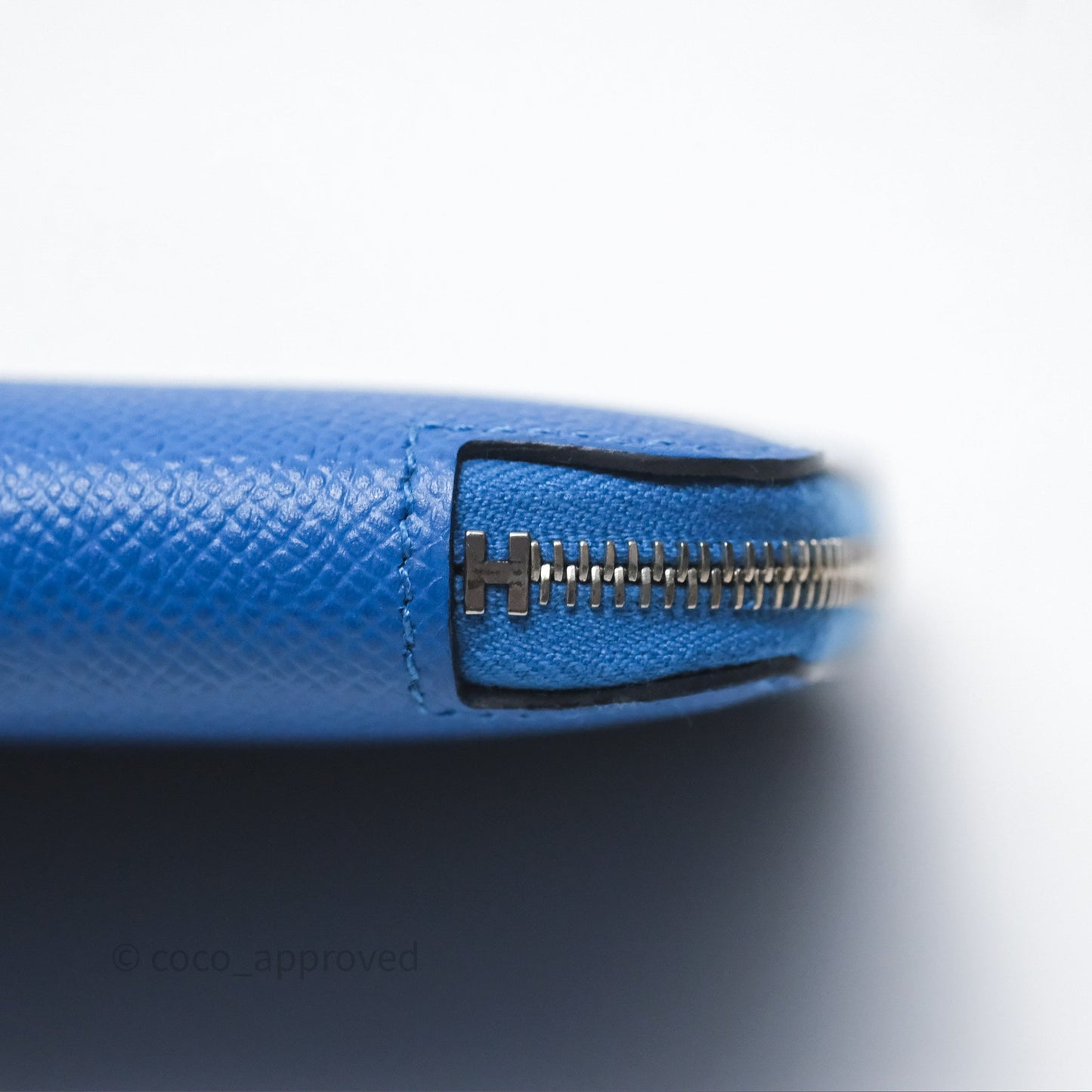 Hermès Silk In Classique Long Wallet Bleu Epsom