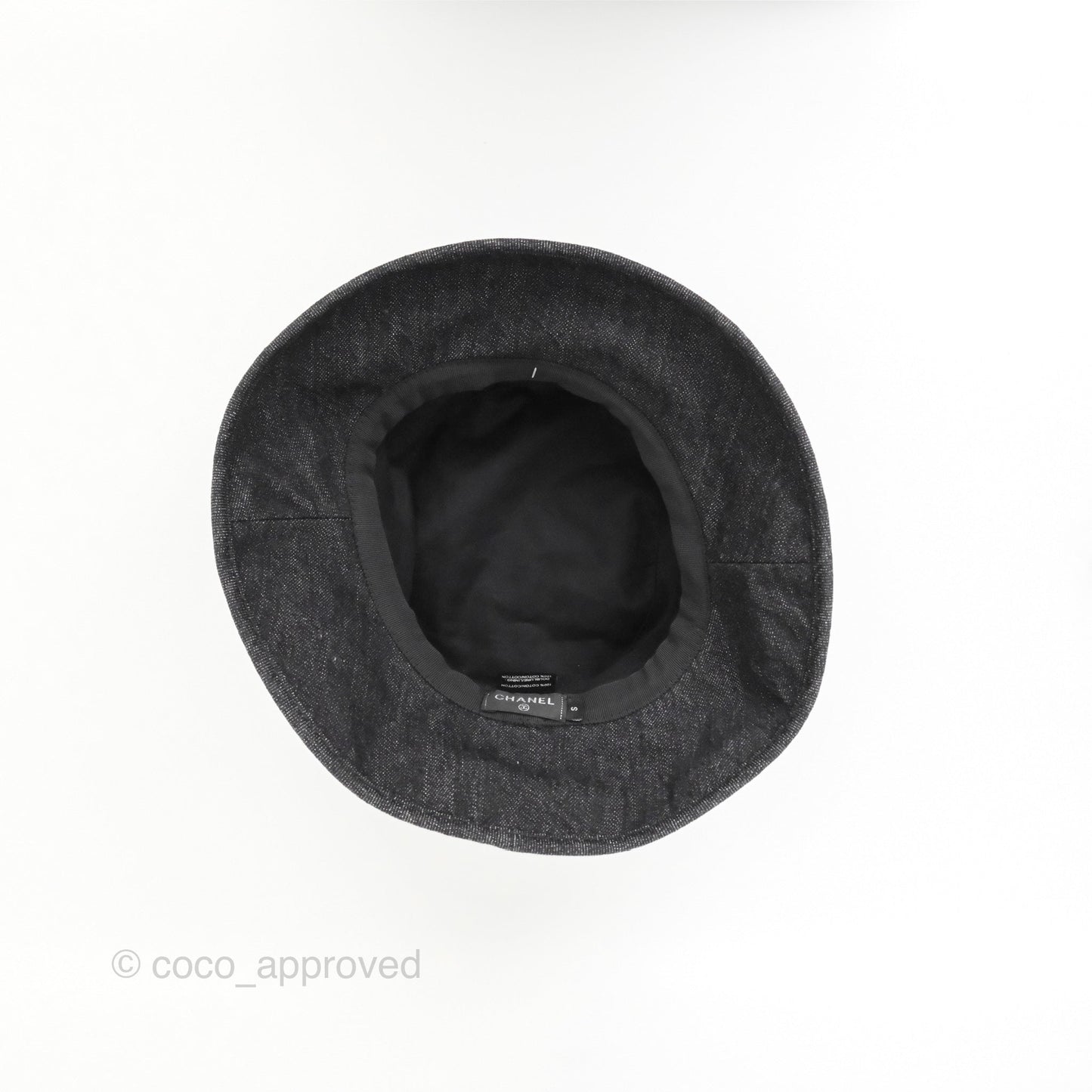 Chanel Logo Denim Bucket Hat Size S