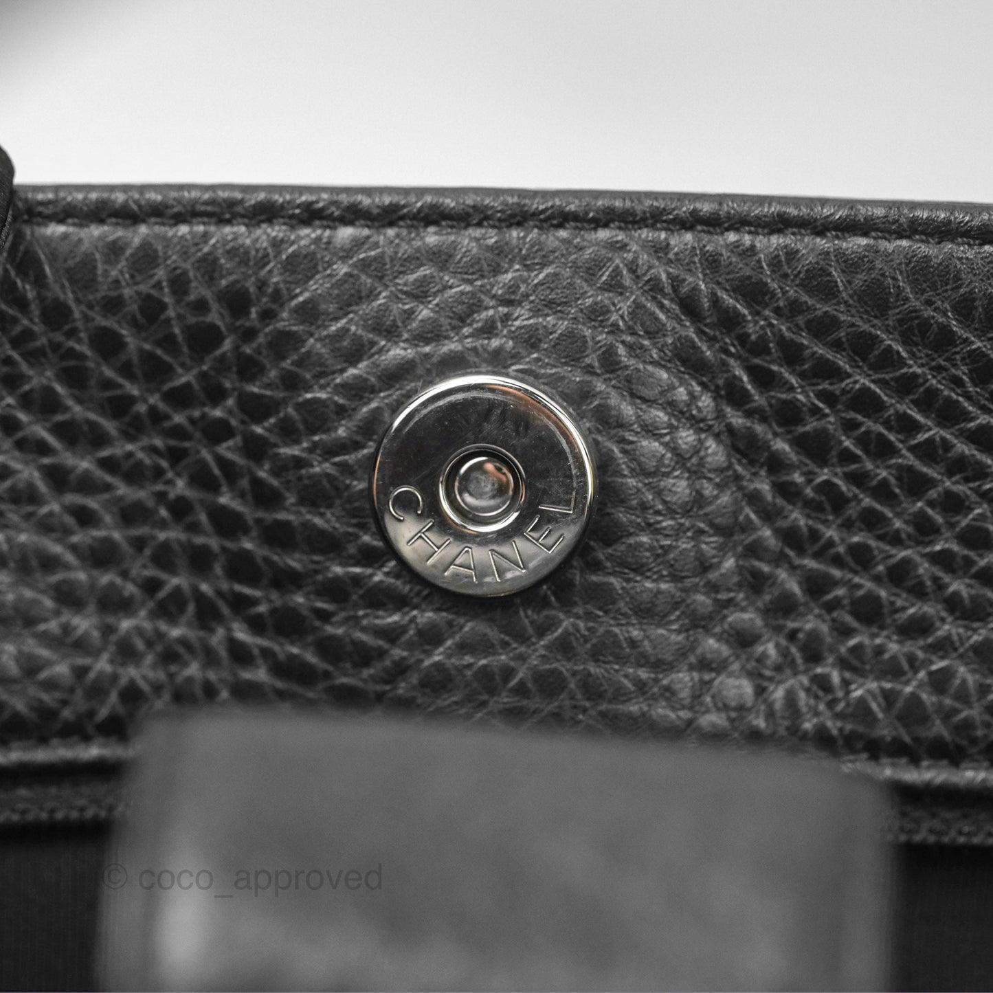 Chanel Executive Tote Bag Black Grained Calfskin Silver Hardware