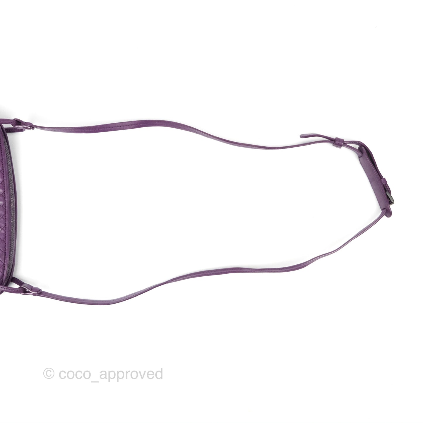 Bottega Veneta Crossbody Bag Intrecciato Leather Purple