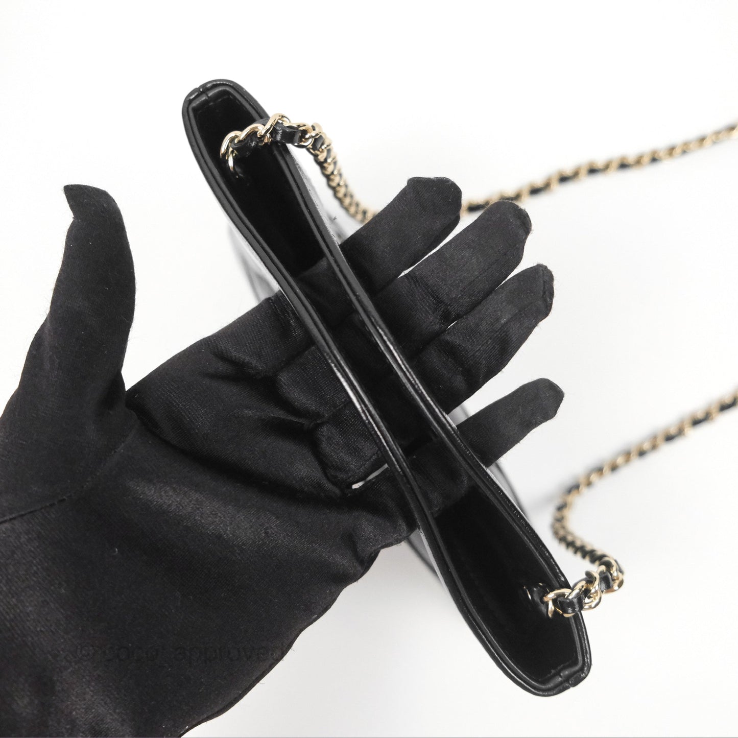 Chanel Nano 31 Black Shiny Lambskin Gold Hardware
