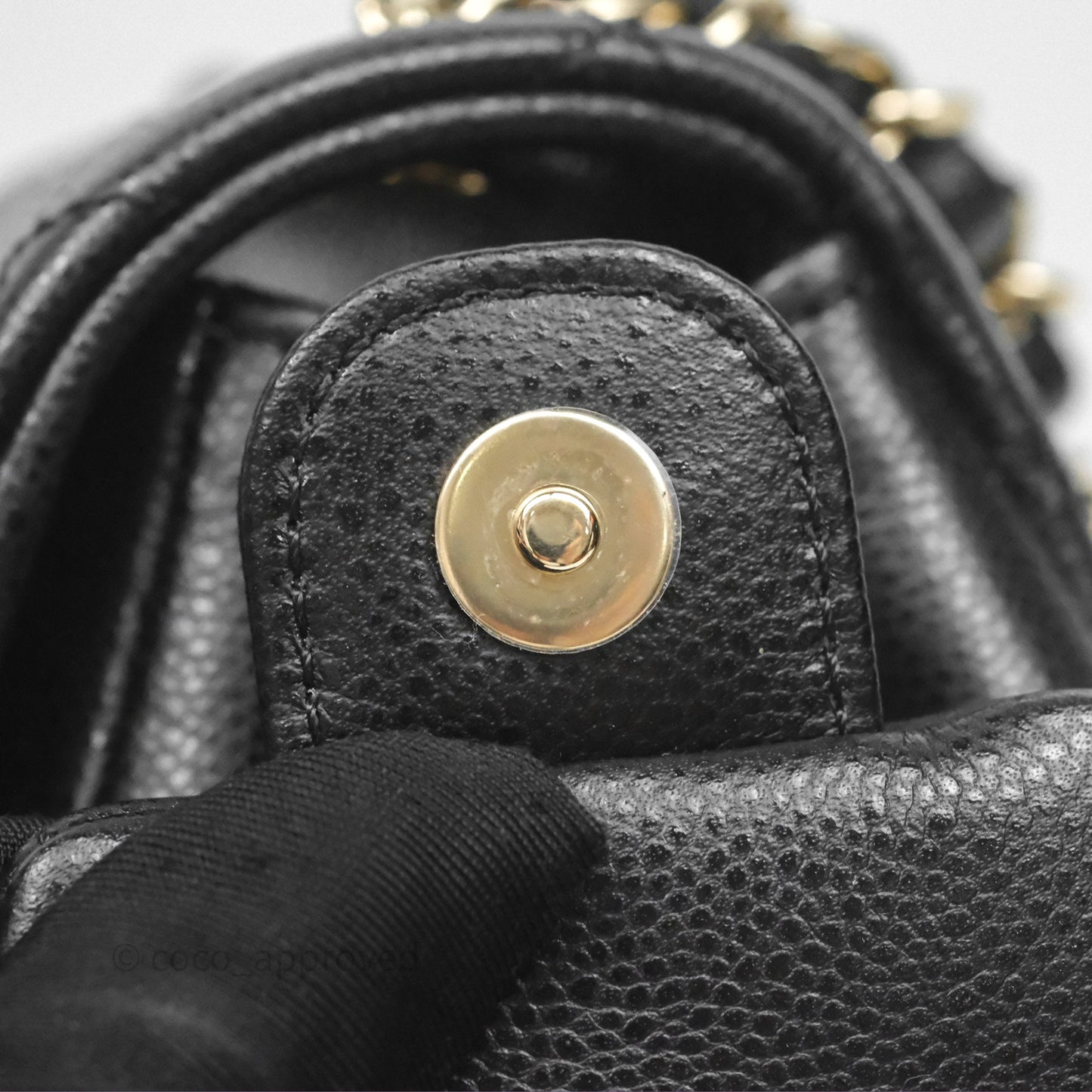 Chanel Small Duma Backpack Caviar Black Gold Hardware