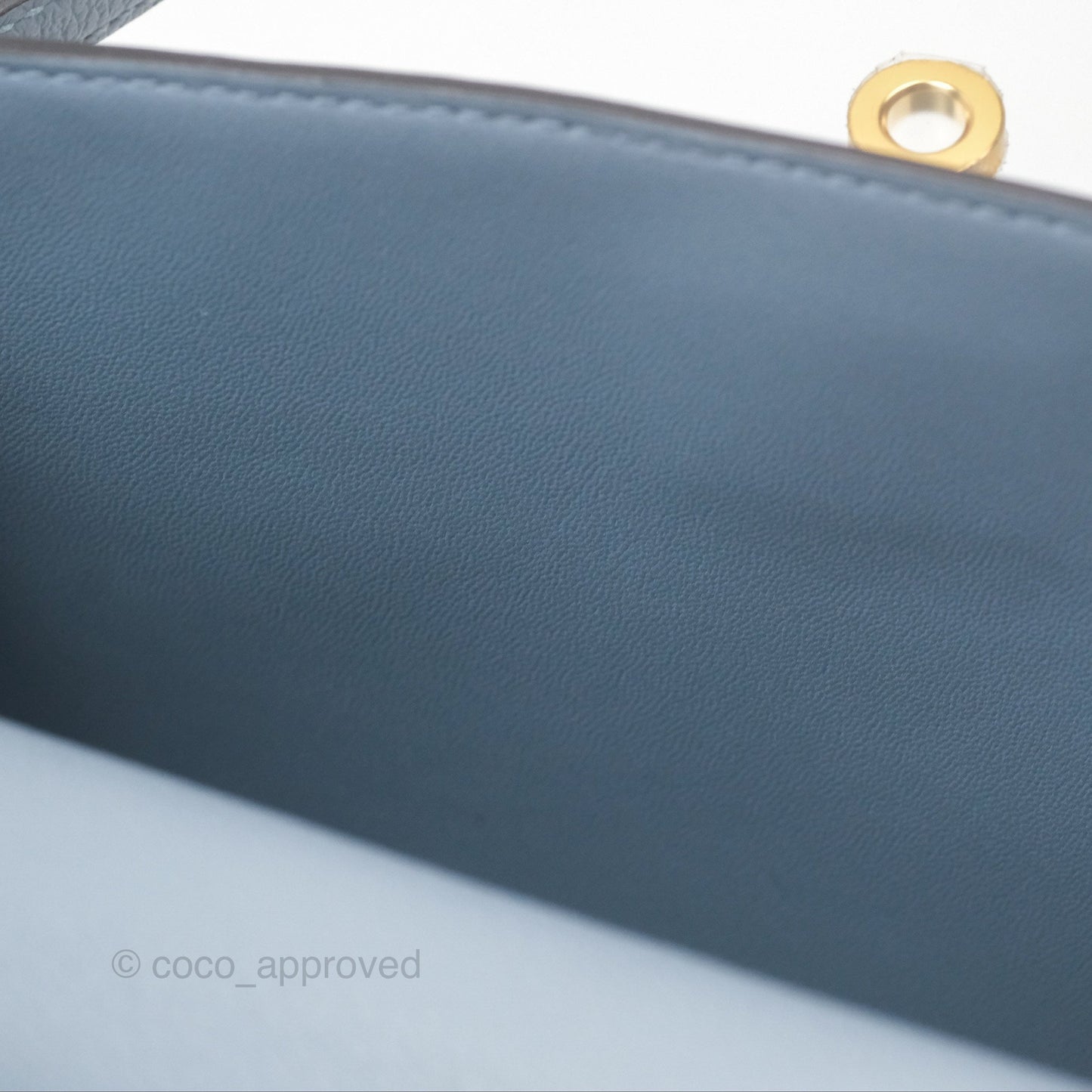 Hermès Kelly Danse II Bag Blue Lin J7 Evercolor Gold Hardware