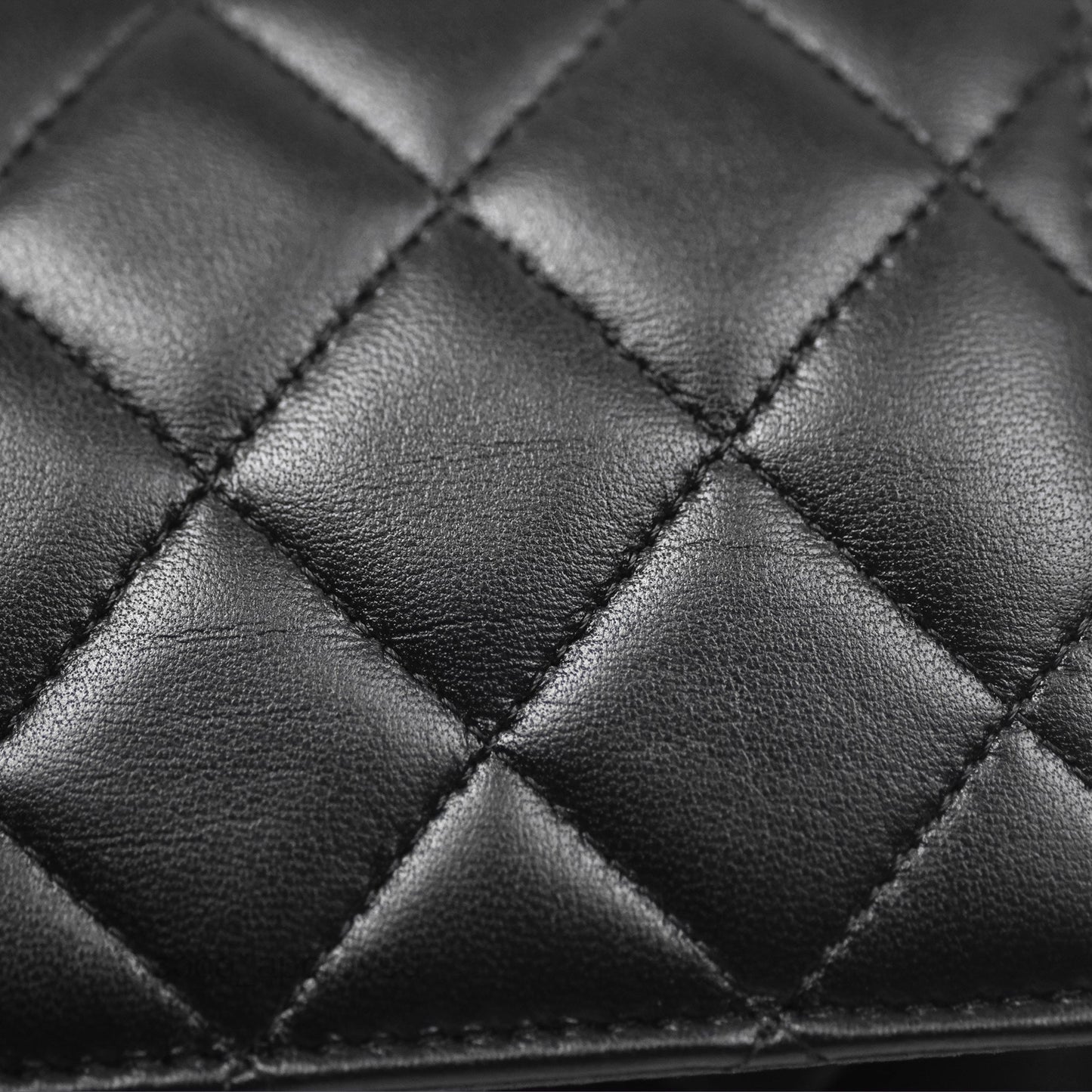 Chanel Quilted Classic WOC Black Lambskin Gold Hardware