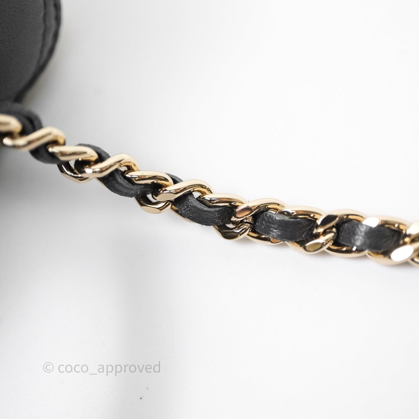 Chanel Trendy CC Vanity Rectangular Top Handle Dark Grey Lambskin Gold Hardware