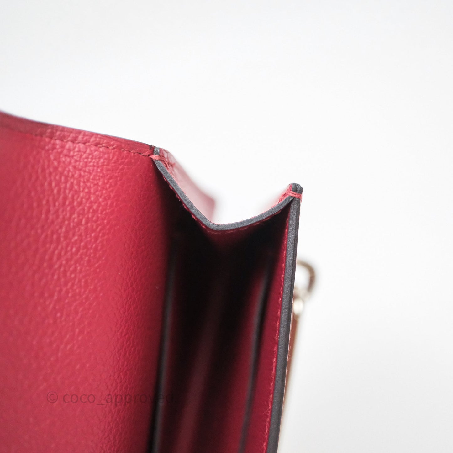 Hermès Roulis Slim Wallet Rouge H 55 Evercolor Palladium Hardware