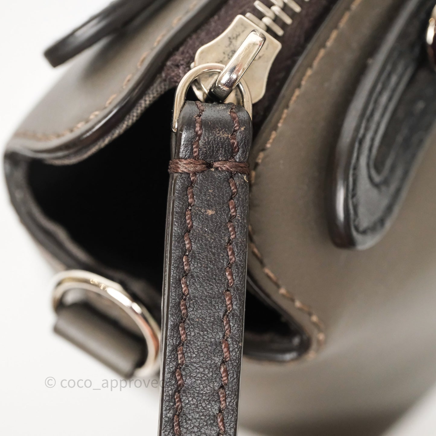 Fendi By The Way Medium Leather Satchel Dark Grey Bag
