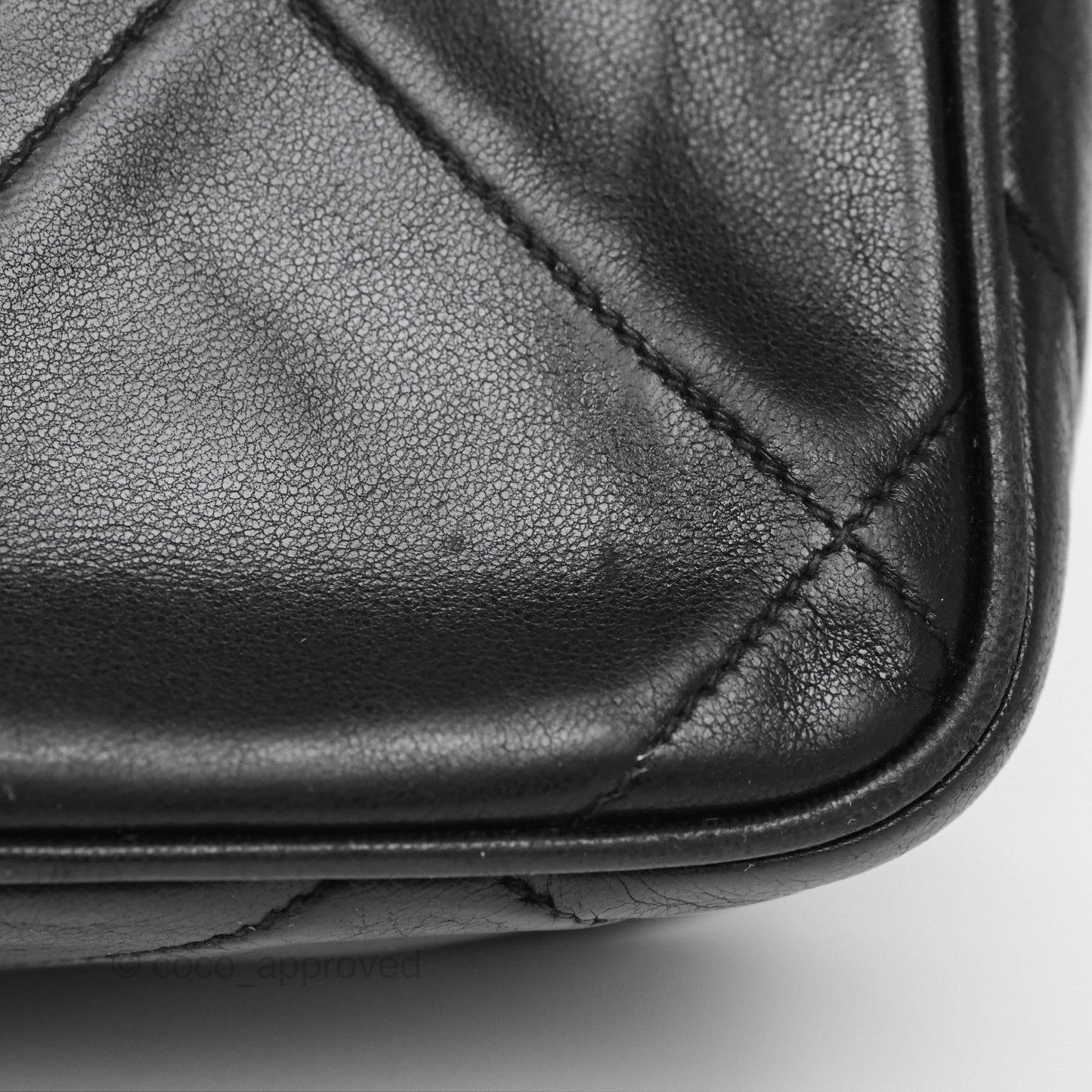 Chanel Vintage Small Camera Bag Black Lambskin Gold Hardware