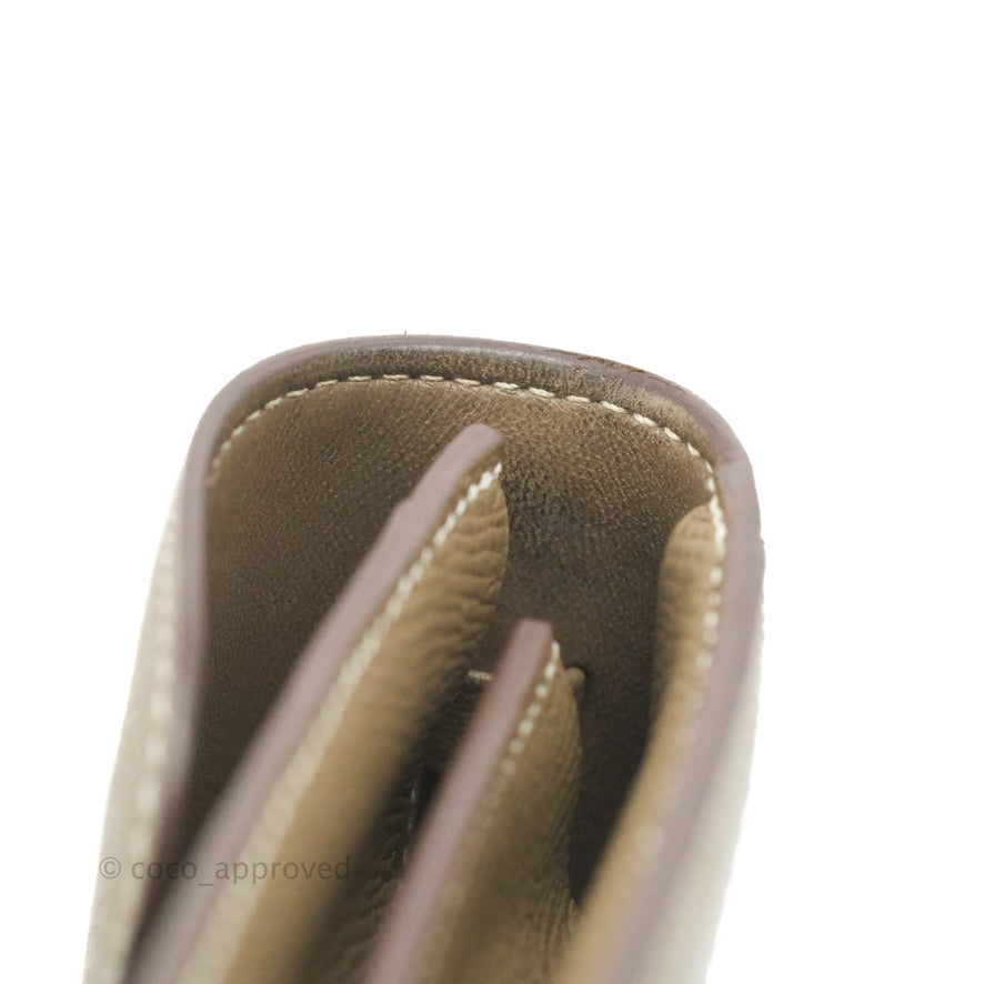 Hermès Constance Long To Go Wallet Etoupe Epsom Gold Hardware