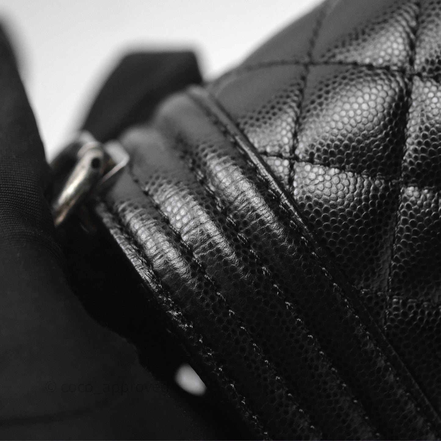 Chanel Small Boy Black Caviar Ruthenium Hardware