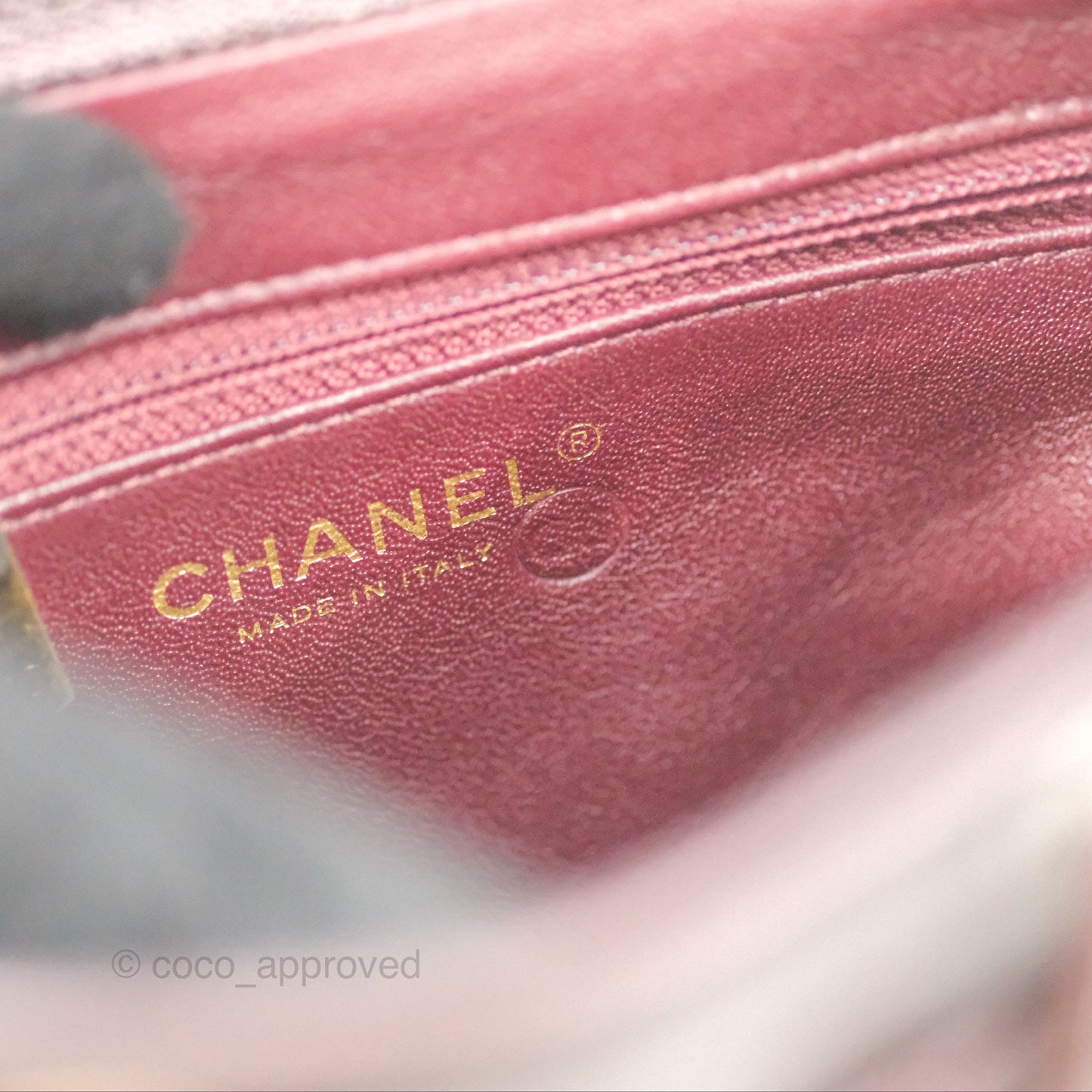 Chanel Quilted Filigree Backpack Iridescent Burgundy Caviar